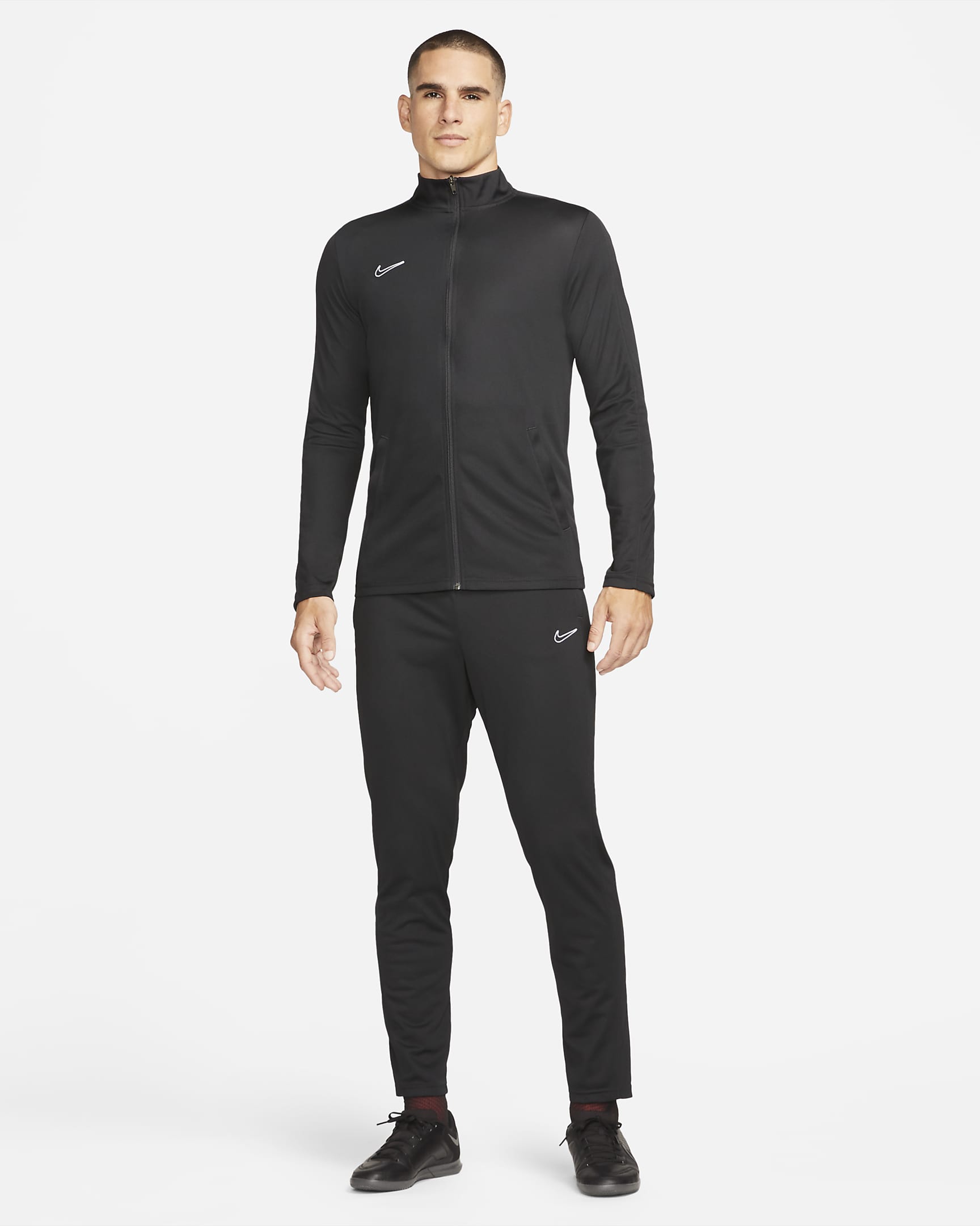 Nike Academy Men's Dri-FIT Football Tracksuit - Black/Black/White