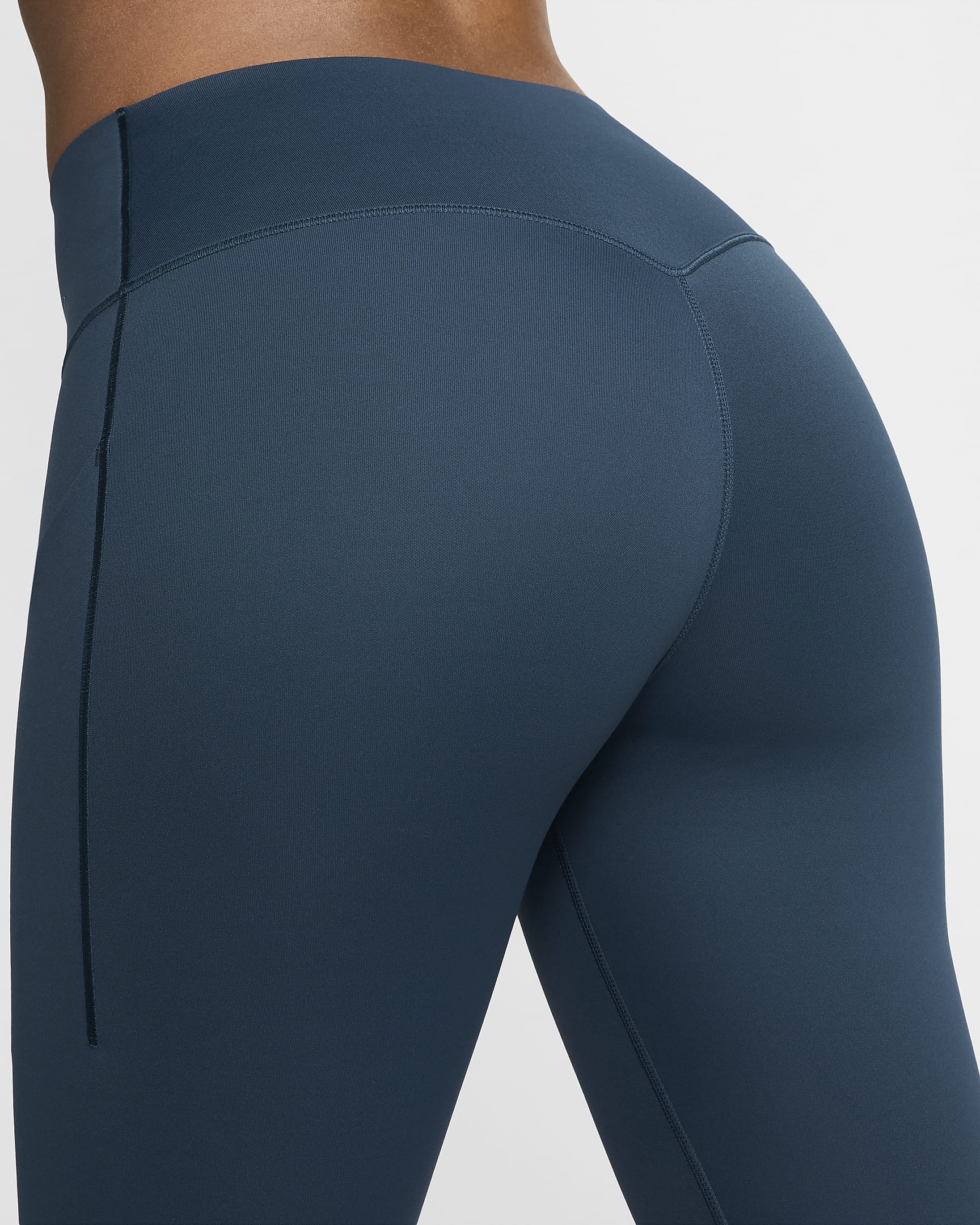 Nike Universa Women's Medium-Support Mid-Rise Full-Length Leggings with Pockets - Armoury Navy/Black