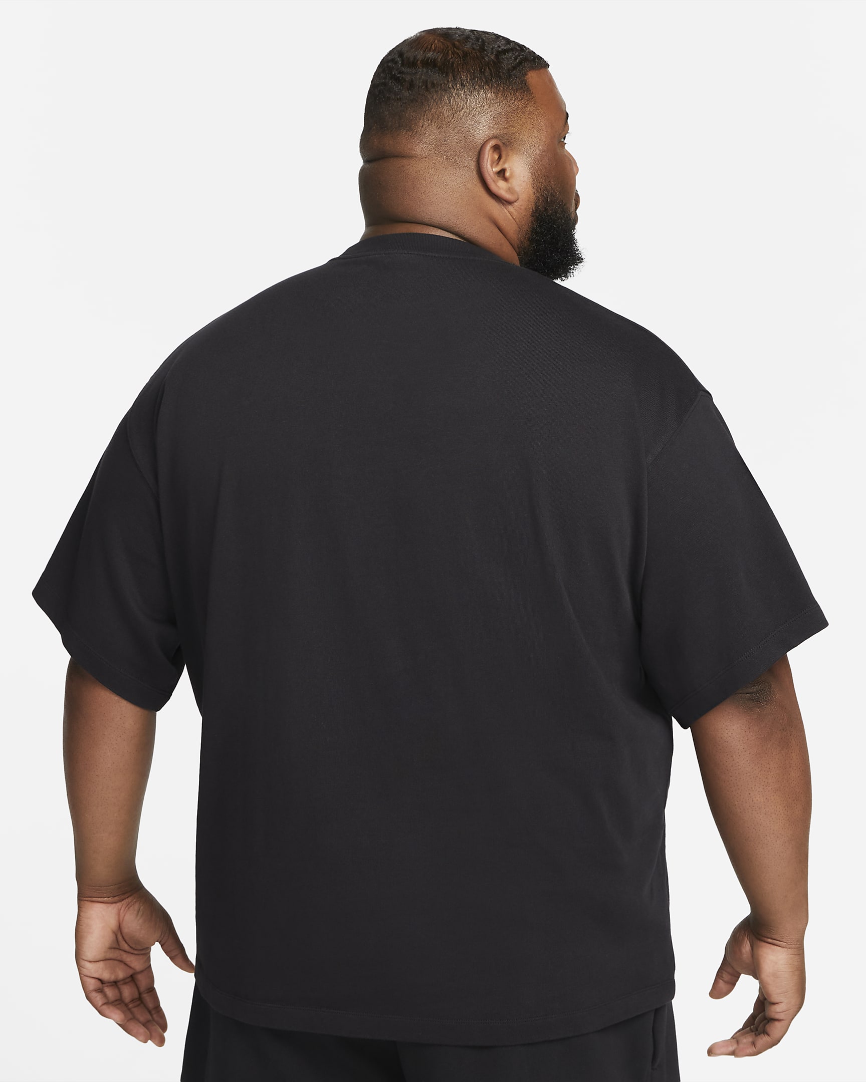 Nike Solo Swoosh Men's Short-Sleeve Heavyweight Top - Black/White