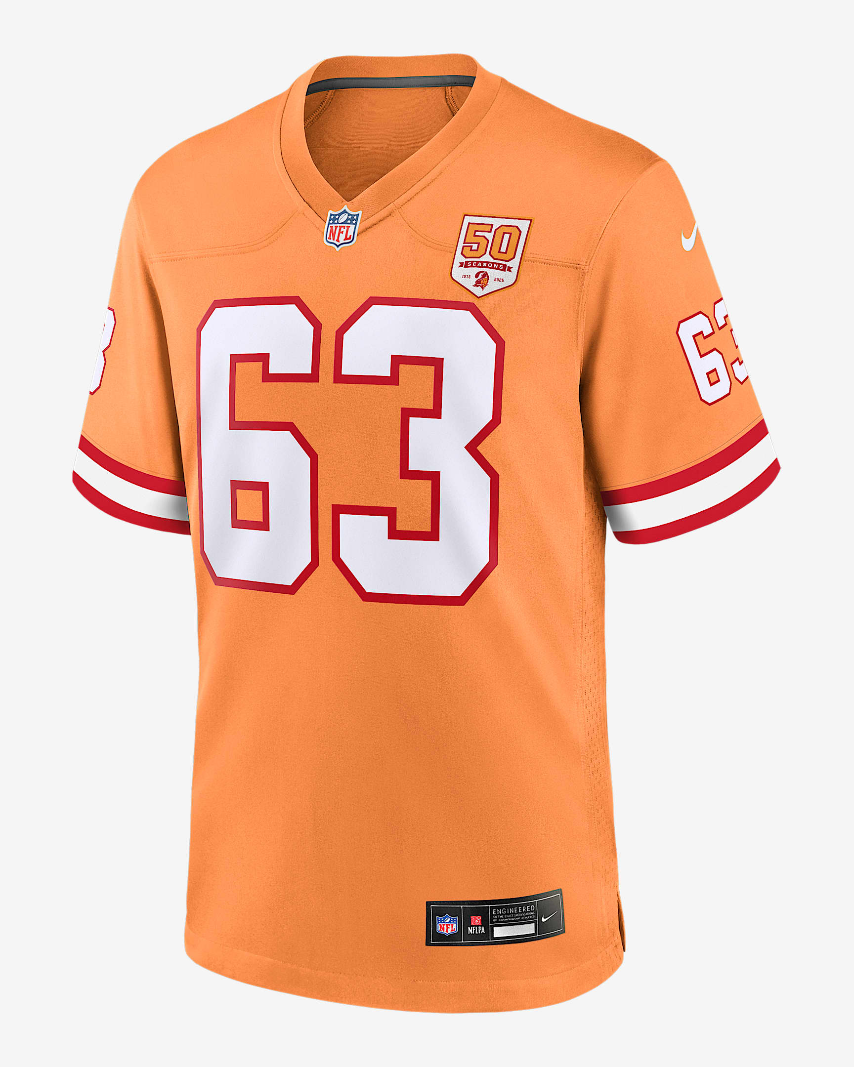 Lee Roy Selmon Tampa Bay Buccaneers 50th Anniversary Men's Nike NFL Game Jersey - Orange