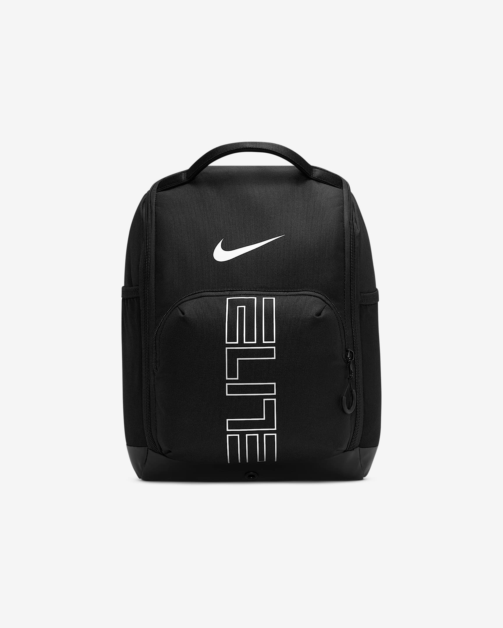 Nike Varsity Elite Basketball Shoe Bag (14L) - Black/Black/Metallic Silver