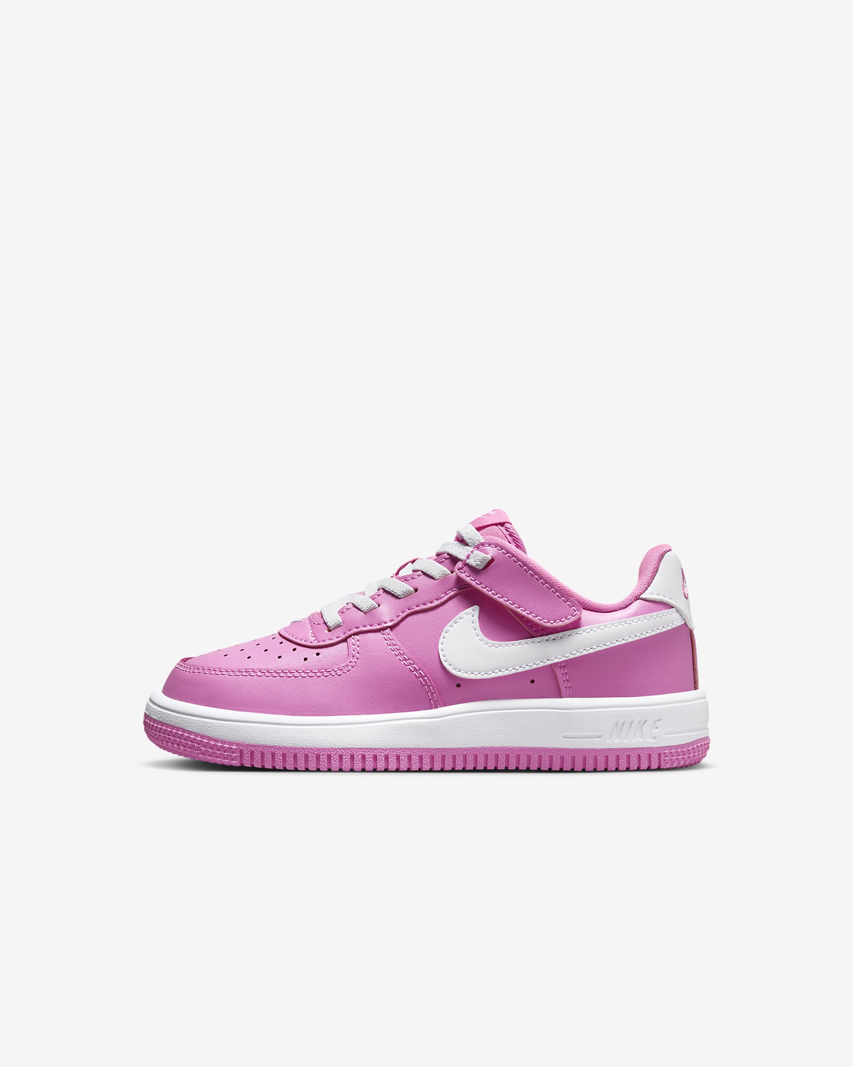 Nike Force 1 Low EasyOn Younger Kids' Shoes - Playful Pink/White