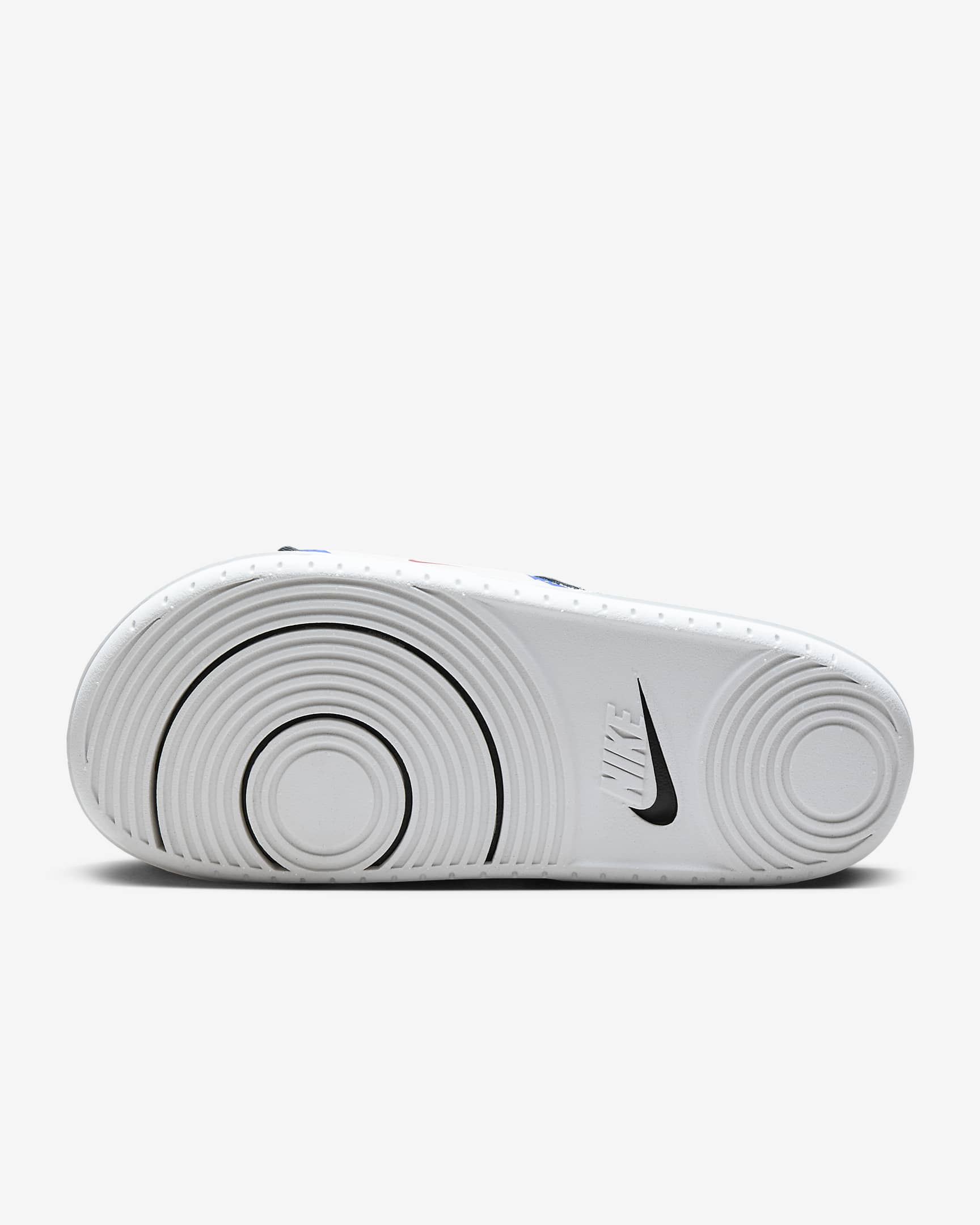 Offcourt (FFF) Nike Slides - White/Dark Smoke Grey/University Red/Bright Blue