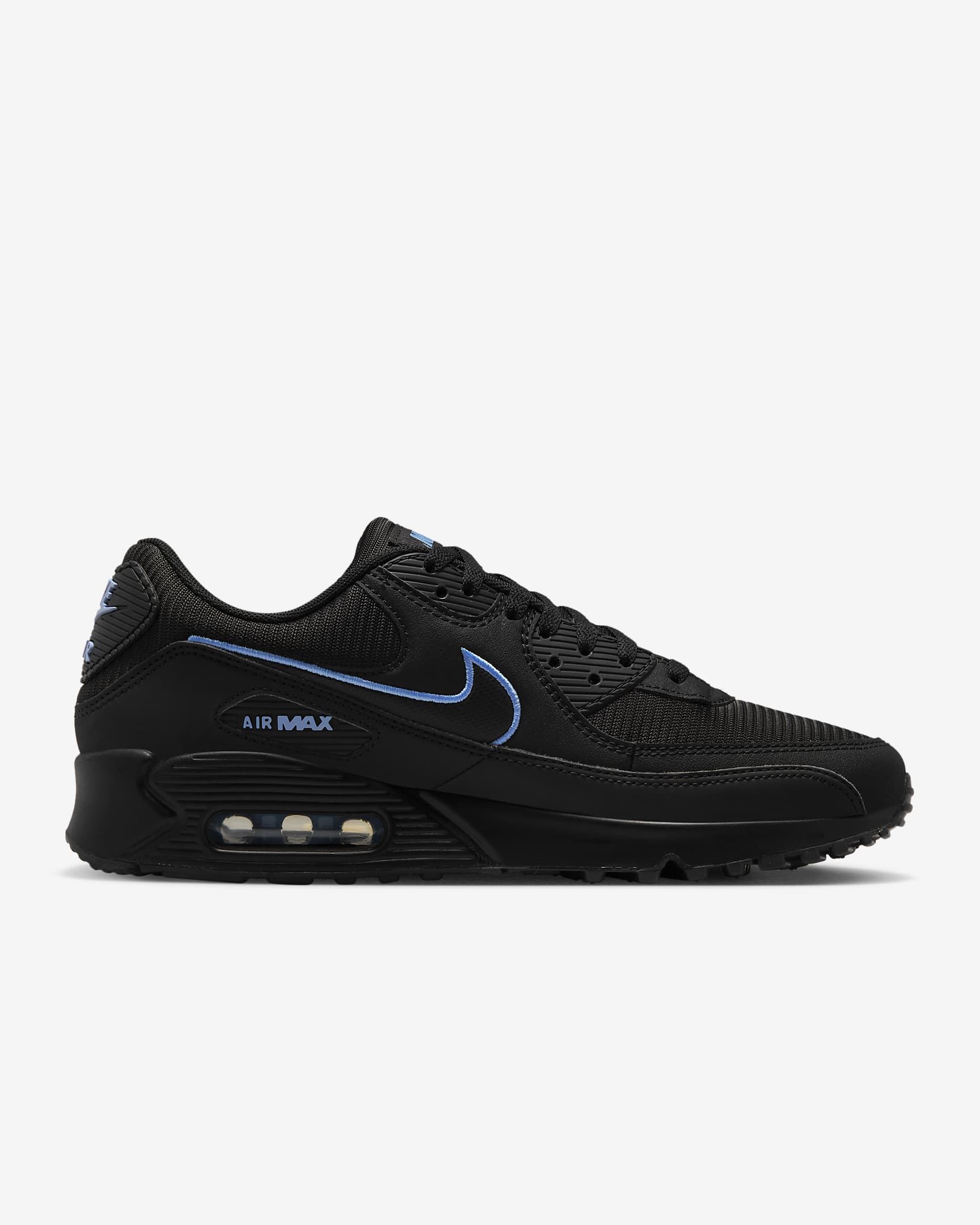 Nike Air Max 90 Men's Shoes - Black/University Blue