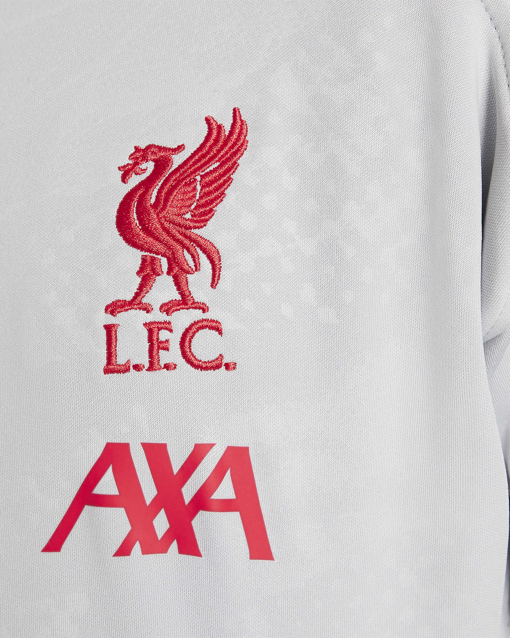 Liverpool FC Academy Pro Üçüncü Anthem Nike Dri-FIT Genç Çocuk Futbol Ceketi - Light Smoke Grey/Siyah/Global Red