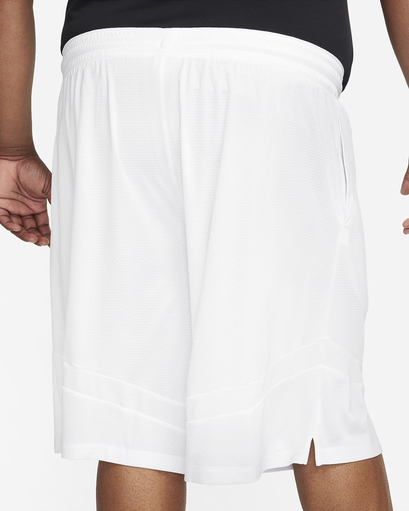 Short de basketball Dri-FIT 28 cm Nike Icon pour homme - Blanc/Blanc/Noir