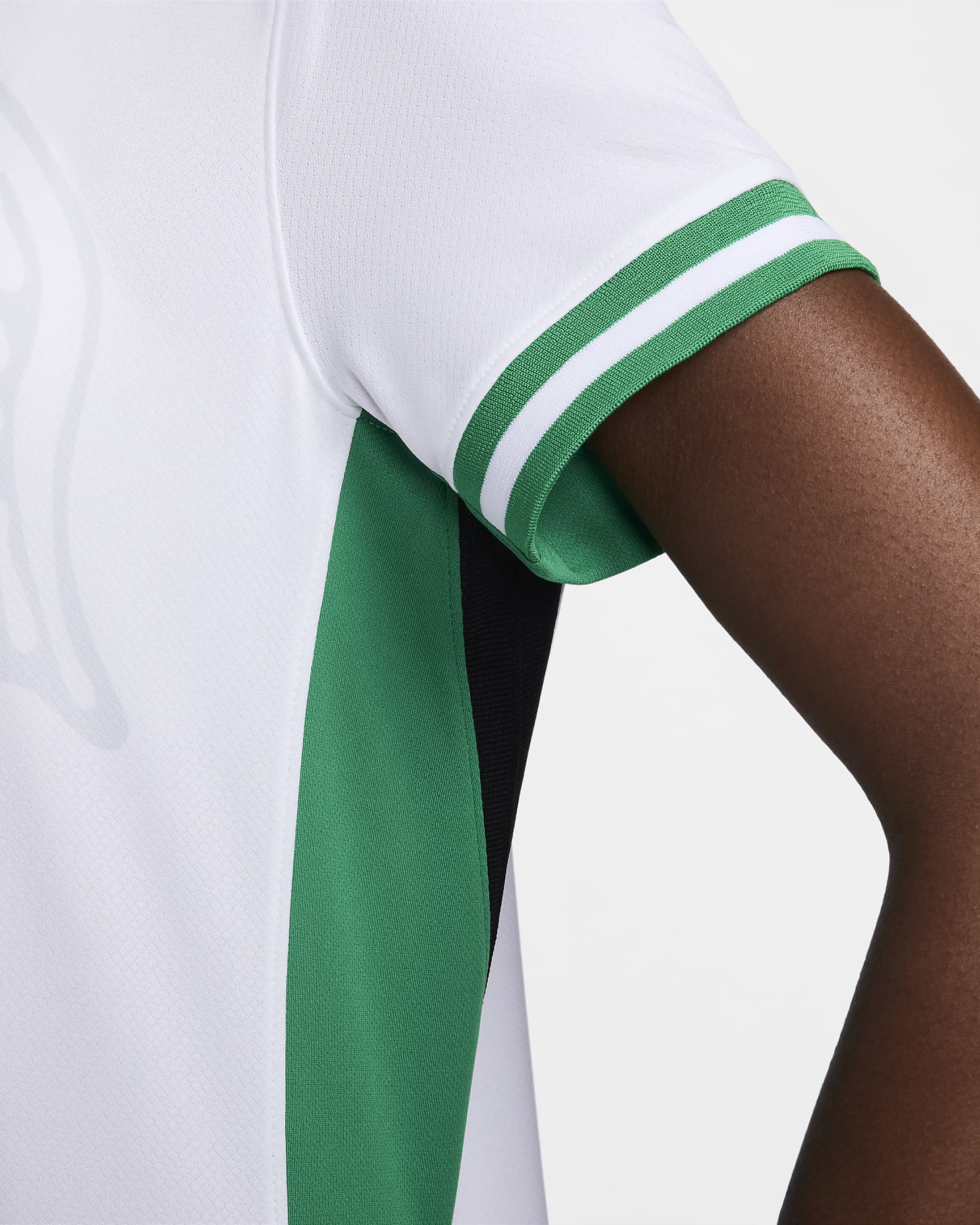 Dámská replika domácího fotbalového dresu Nike Dri-FIT Nigérie (ženský tým) Stadium 2024/25 - Bílá/Lucky Green/Challenge Red