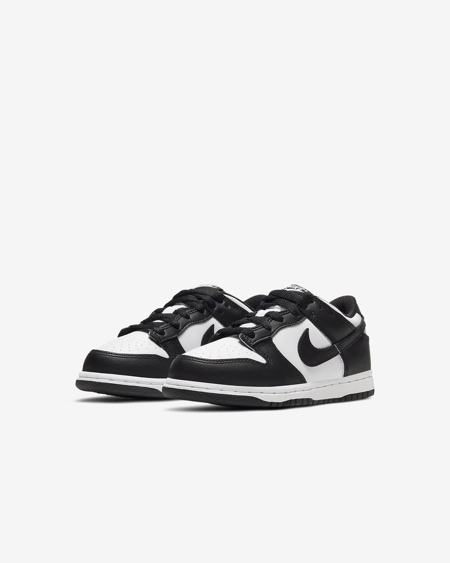 Nike Dunk Low Little Kids' Shoes - White/White/Black