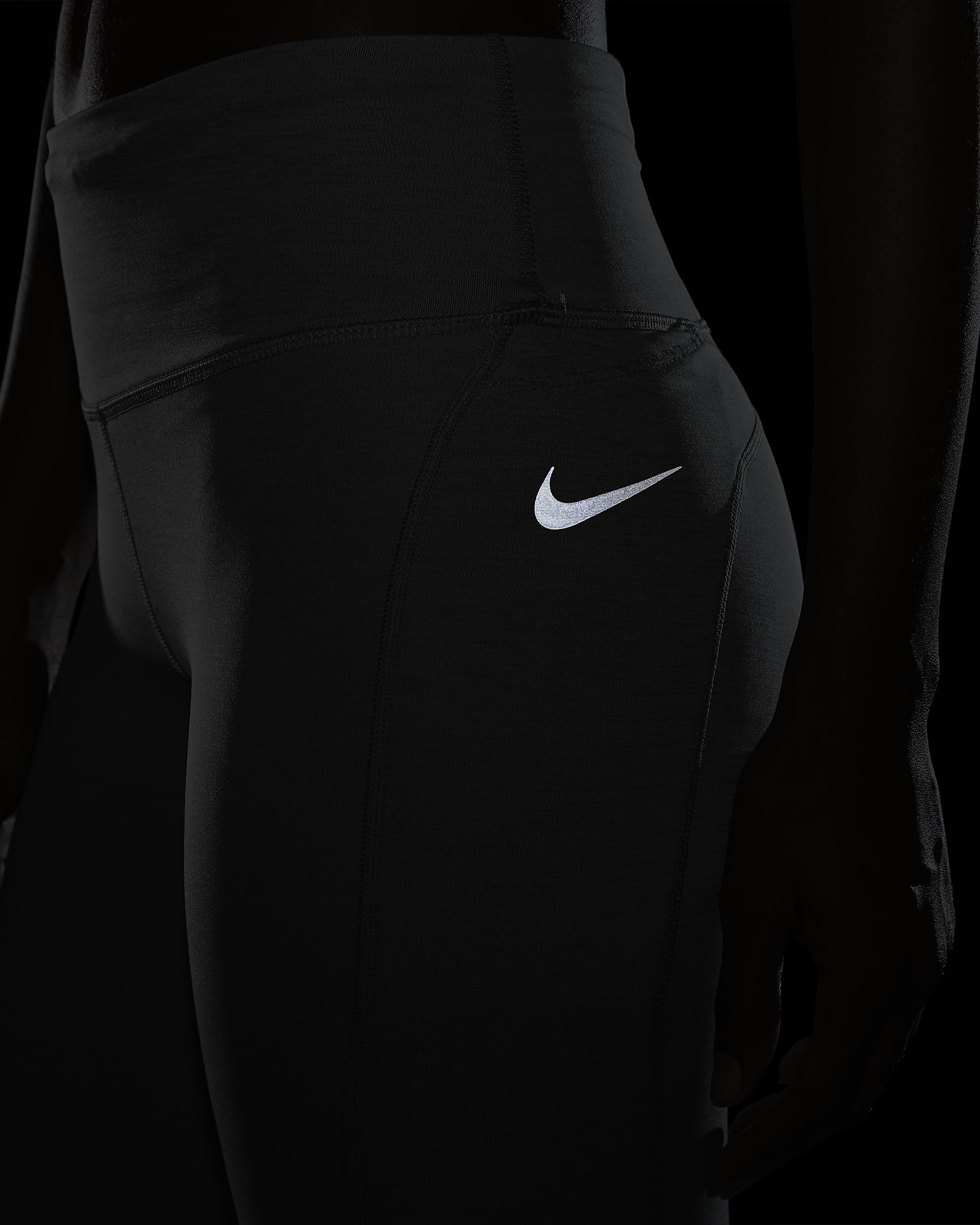 Nike Epic Fast Leggings de running de talle medio con bolsillo - Mujer - Smoke Grey/Heather