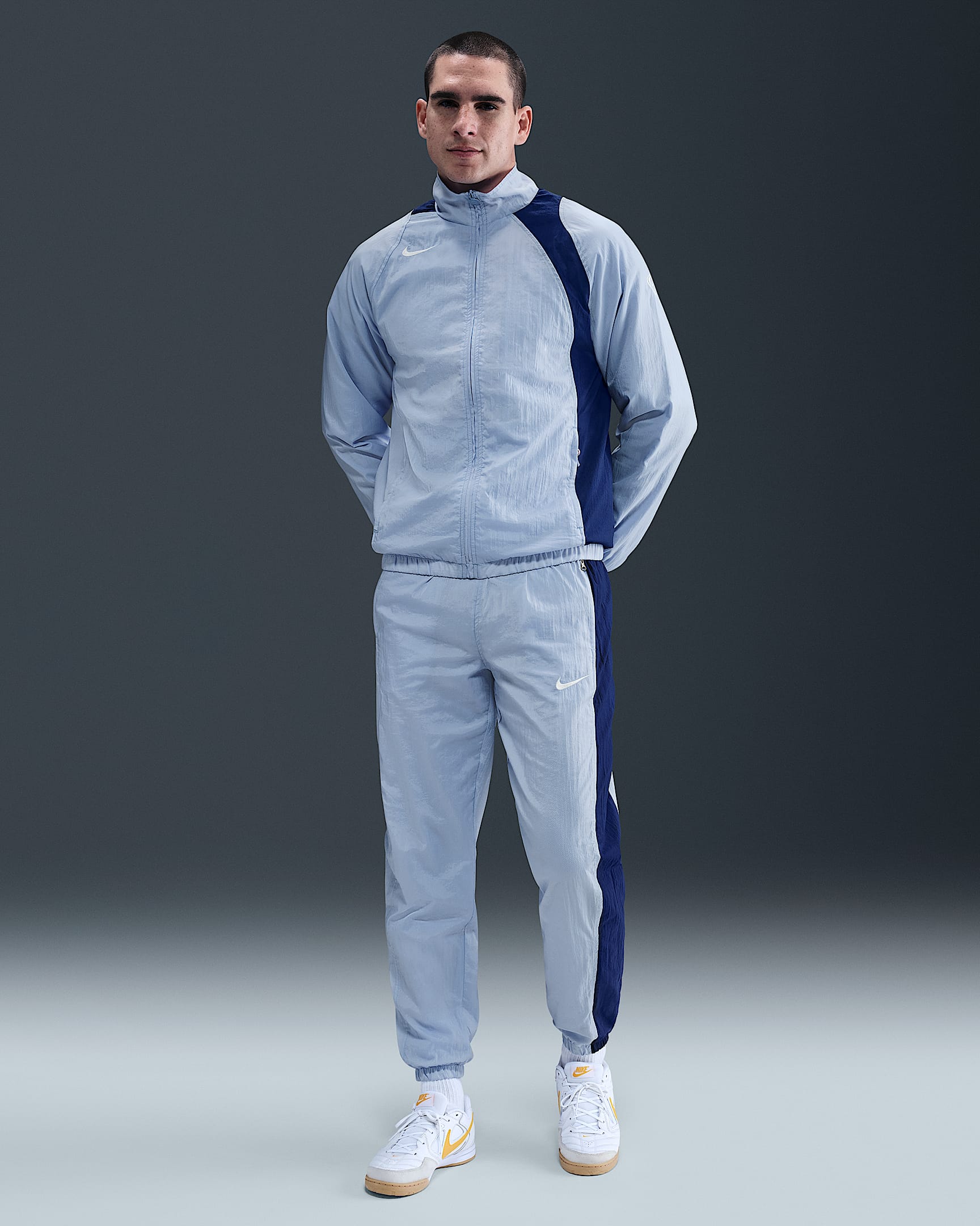 Nike Total 90 Men's Repel Soccer Track Pants - Aluminum/Blue Void/Sail