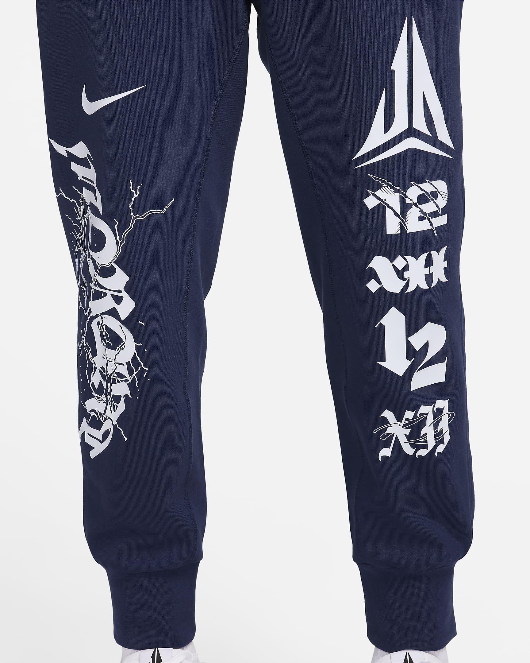 Ja Standard Issue Men's Dri-FIT Jogger Basketball Pants - Midnight Navy/Football Grey