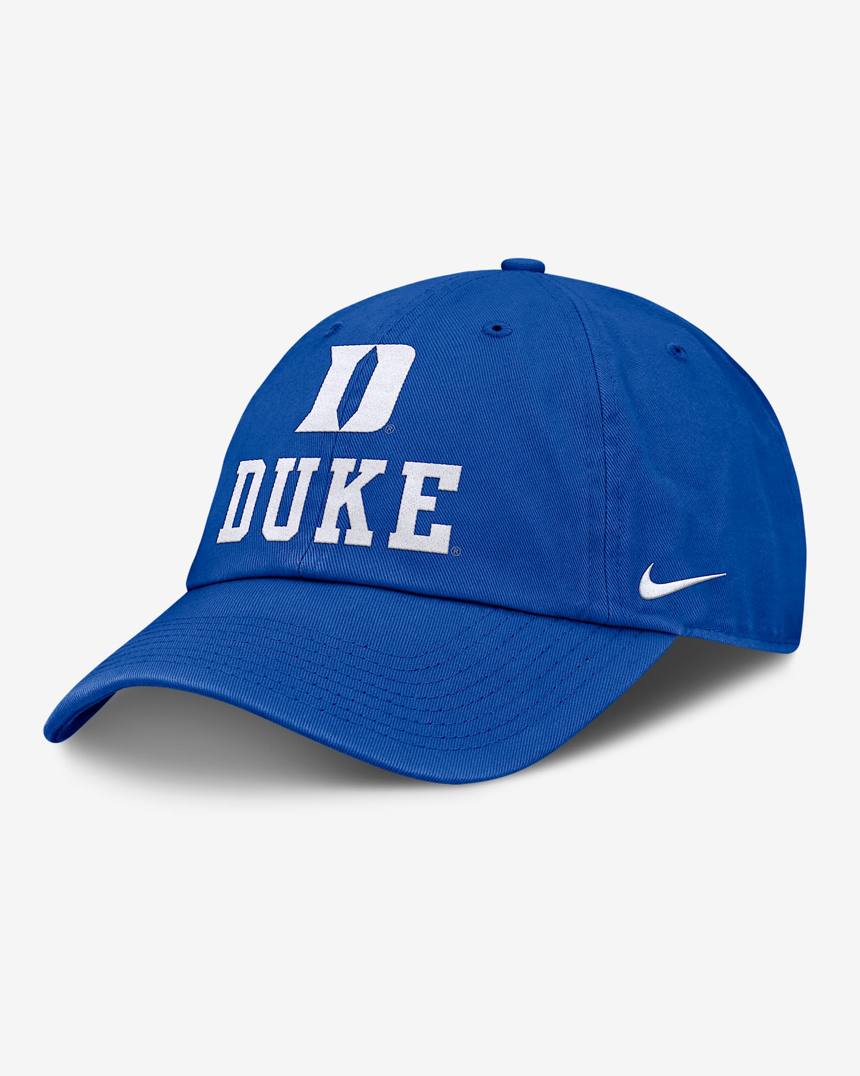 Gorra universitaria Nike ajustable para hombre Duke Sideline Club Gameday - Royal