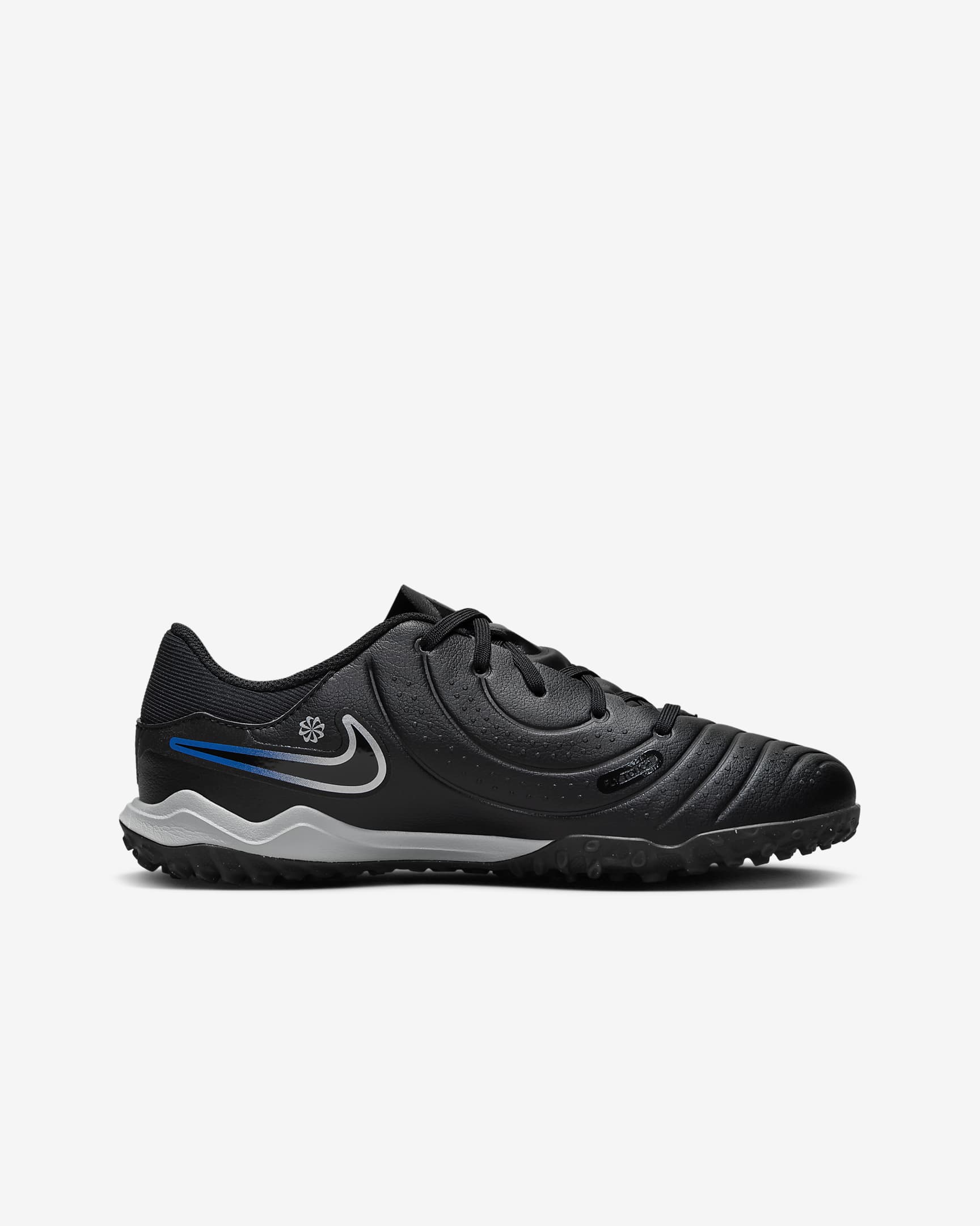 Chaussure de foot coupe basse pour surface synthétique Nike Jr. Tiempo Legend 10 Academy pour enfant/ado - Noir/Hyper Royal/Chrome