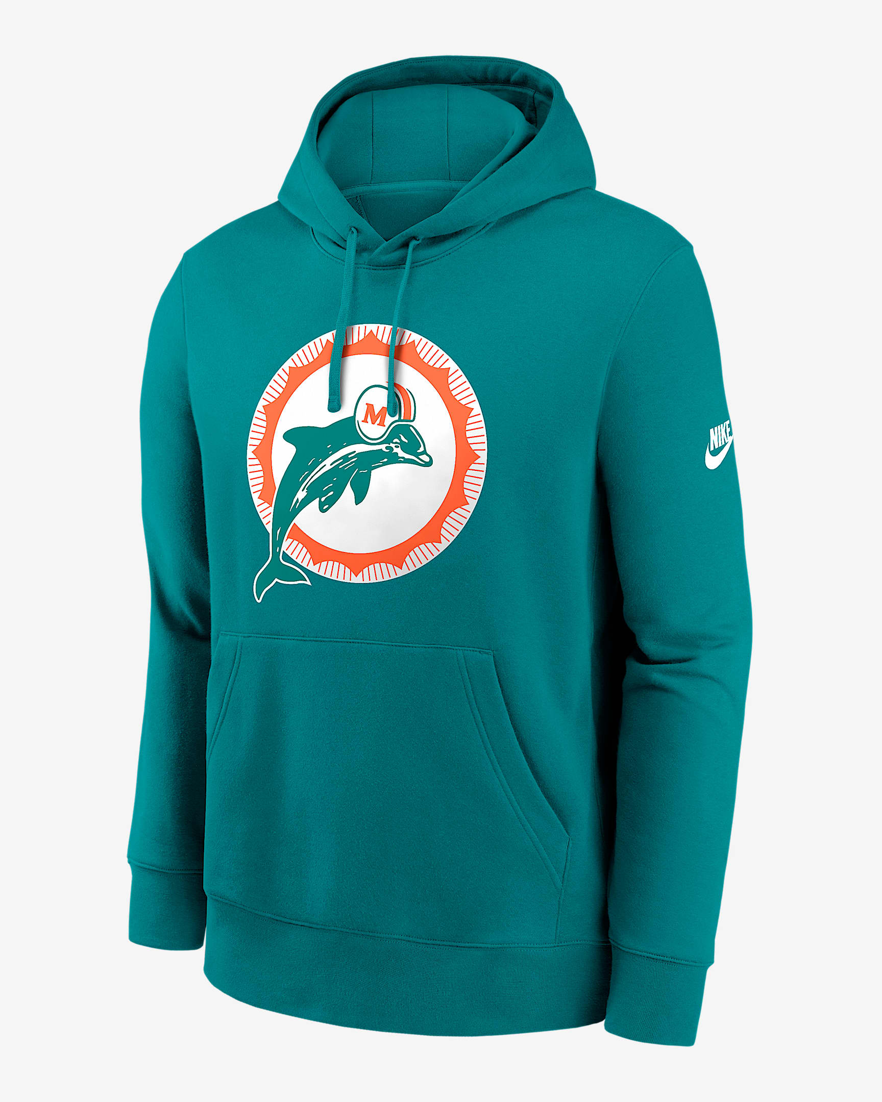 Miami Dolphins Club Logo Men's Nike NFL Pullover Hoodie - Aqua