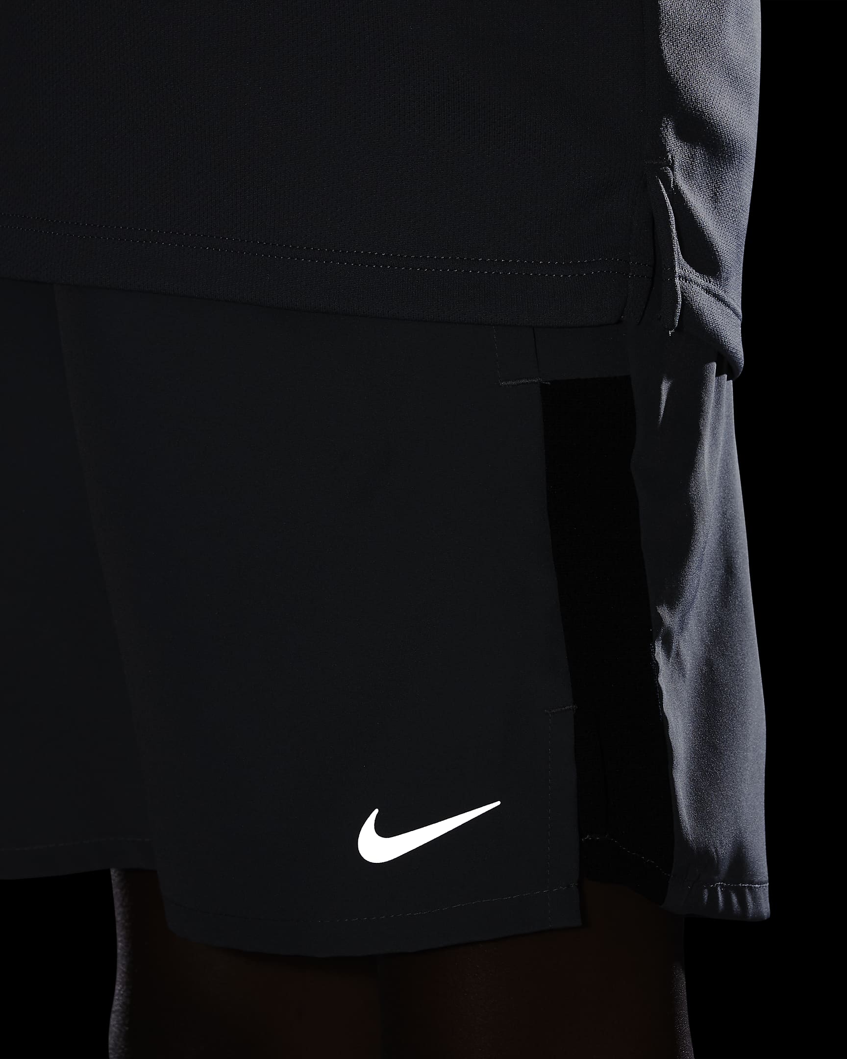 Shorts de entrenamiento para niño talla grande Nike Dri-FIT Challenger - Gris humo/Negro