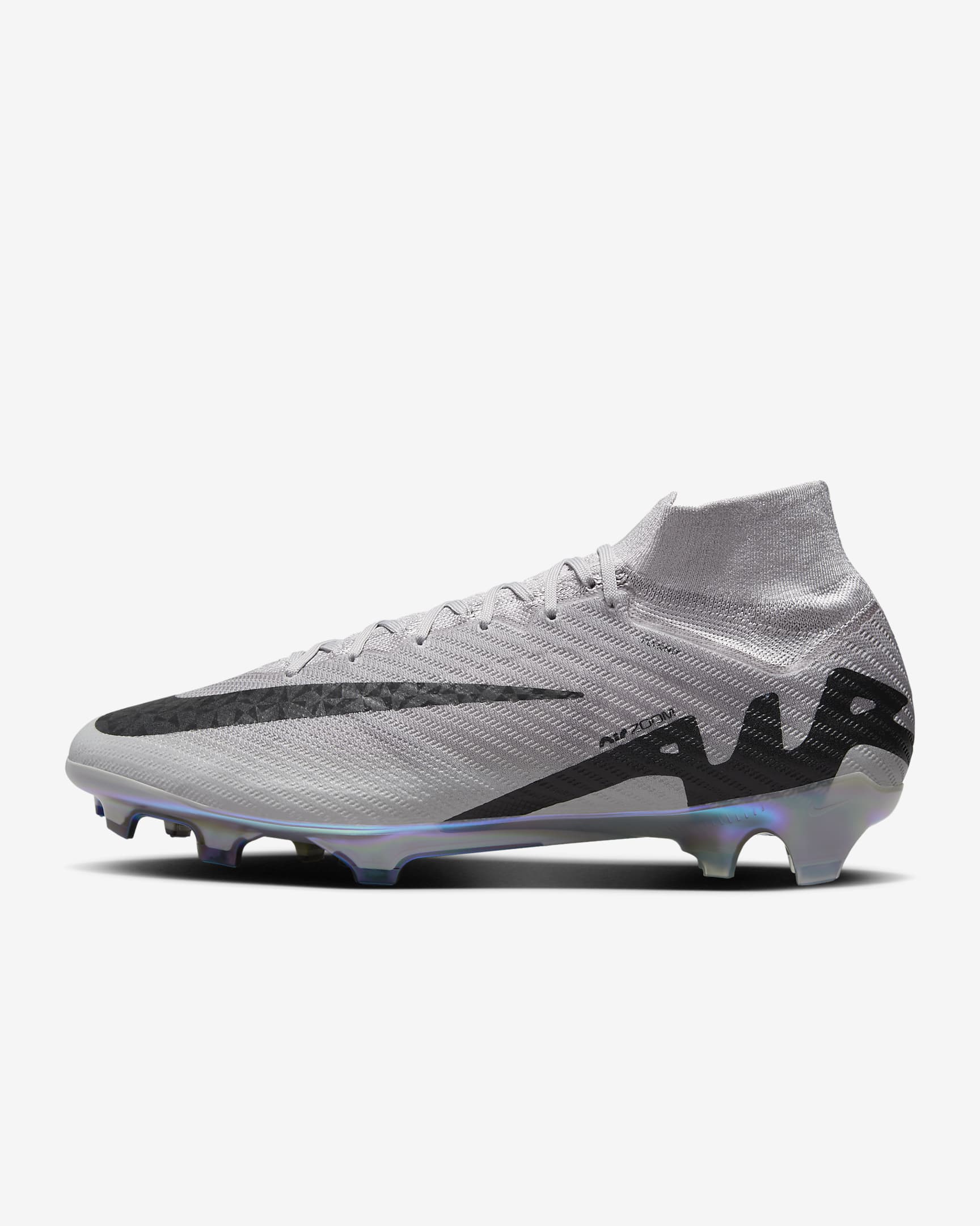 Nike Mercurial Superfly 9 Elite FG 高筒足球釘鞋 - Atmosphere Grey/黑色