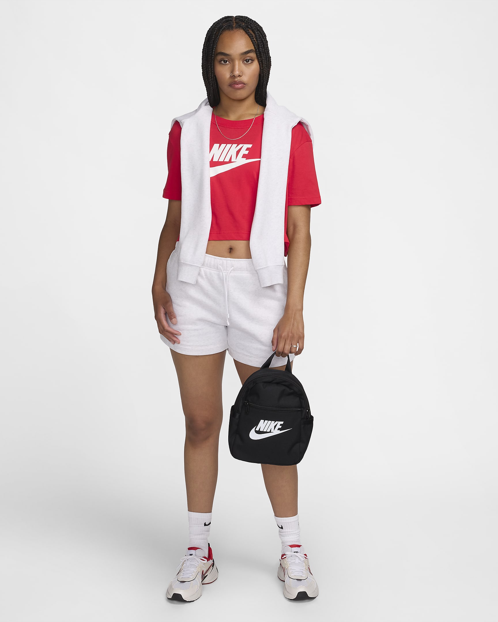 Nike Sportswear Essential Women's Cropped Logo T-Shirt - University Red