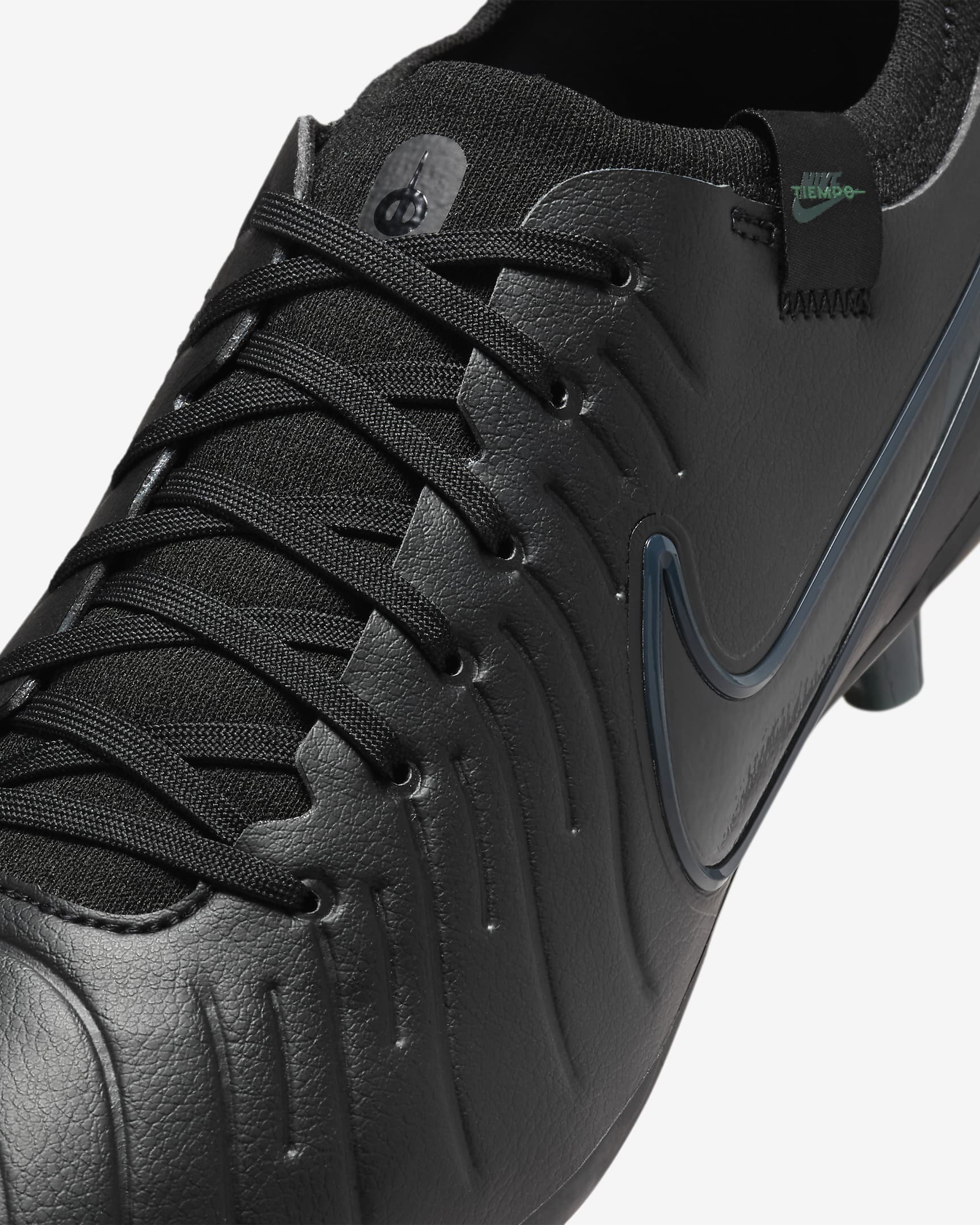 Chaussure de foot basse à crampons pour terrain synthétique Nike Tiempo Legend 10 Pro - Noir/Deep Jungle/Noir