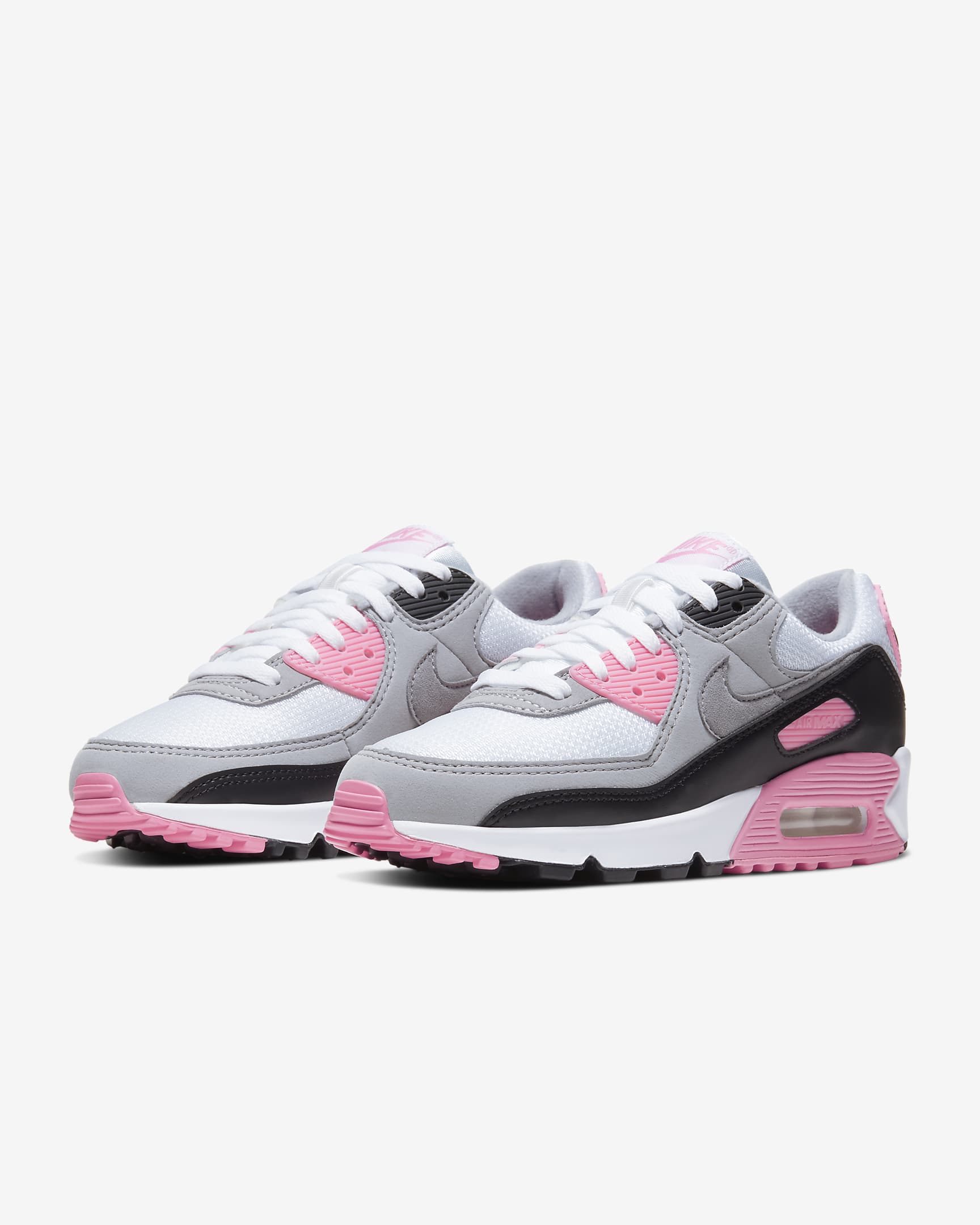 Nike Air Max 90 Women's Shoes - White/Rose/Black/Particle Grey