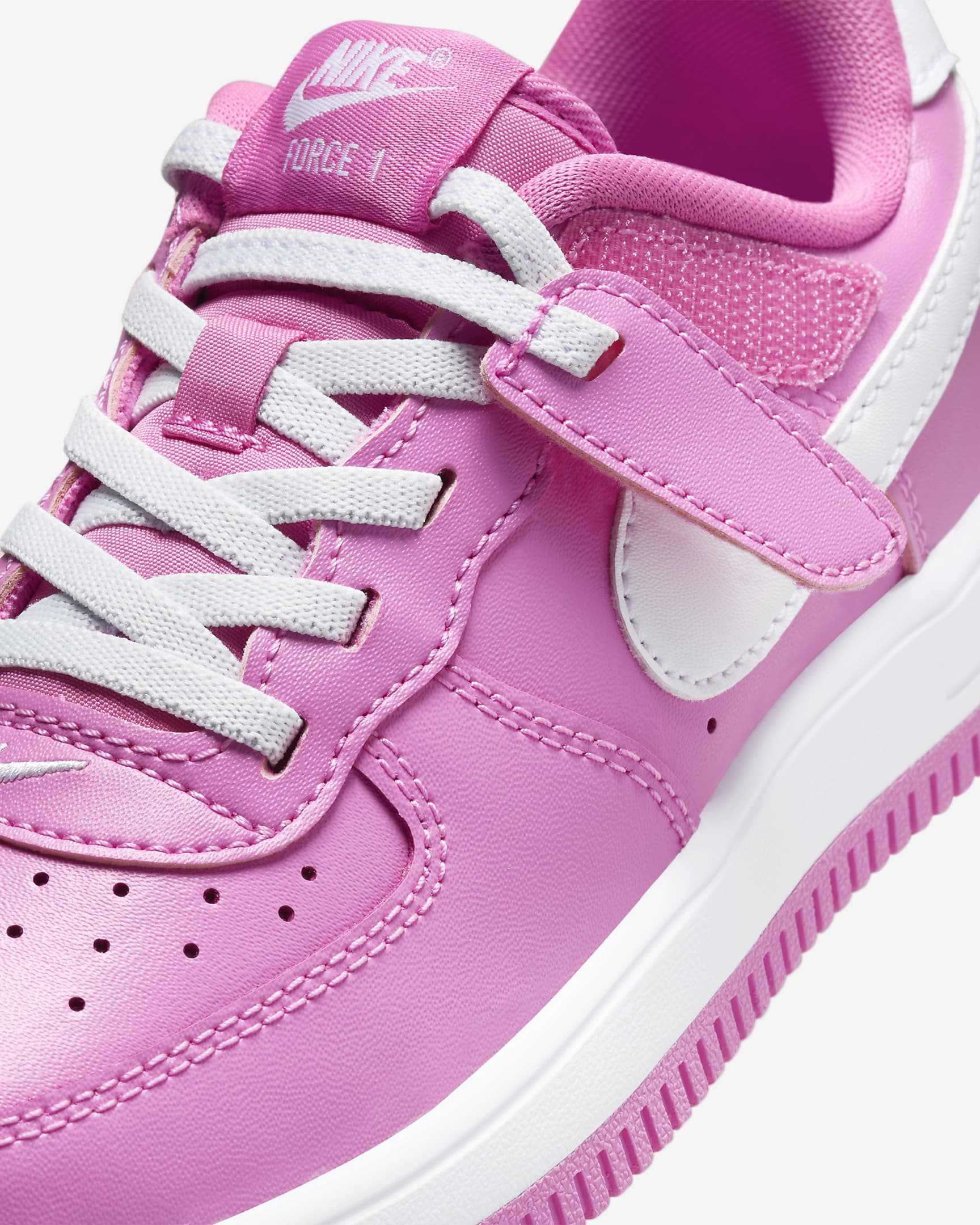 Calzado para niños de preescolar Nike Force 1 Low EasyOn - Rosa alegre/Blanco