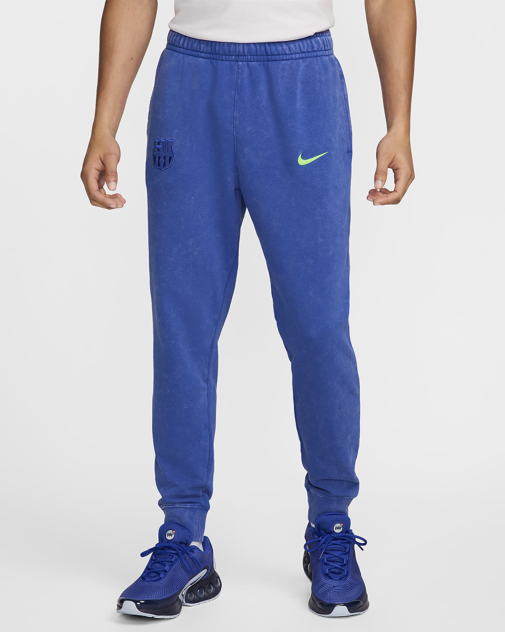 F.C. Barcelona Club Third Men's Nike Football French Terry Joggers - Hyper Royal/Lime Blast