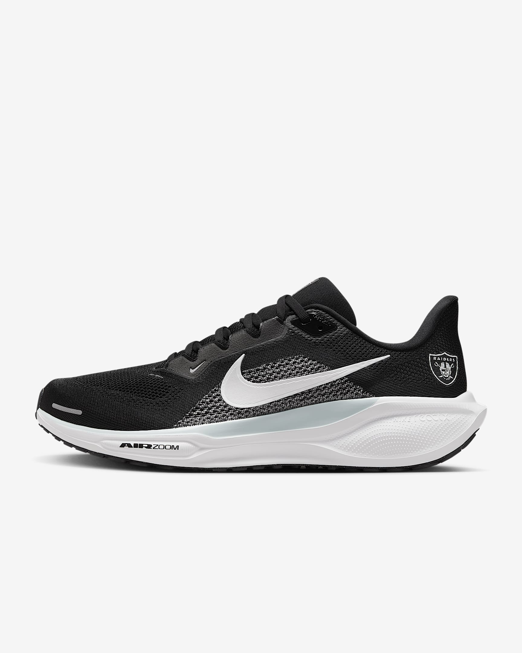 Las Vegas Raiders Pegasus 41 Men's Nike NFL Road Running Shoes - Black/Field Silver/White