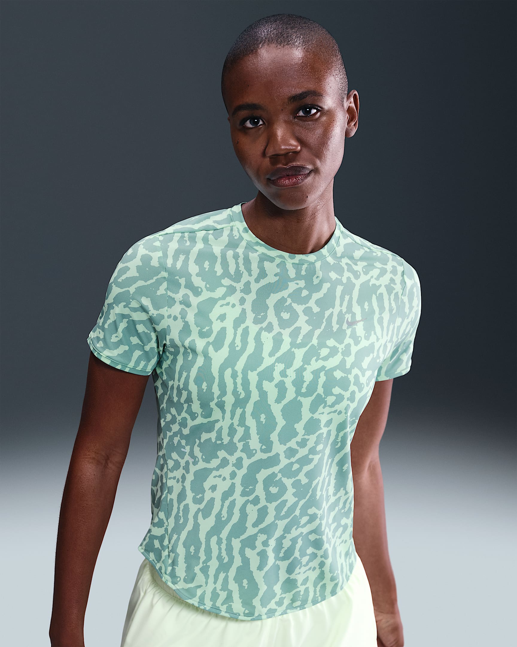 Nike Swift Women's Dri-FIT Short-Sleeve Running Top - Mint Foam/Cannon