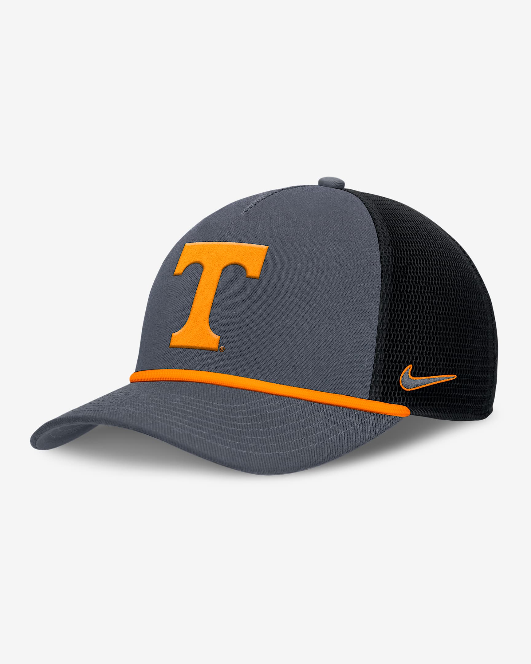 Tennessee Primetime Rise Men's Nike College Trucker Adjustable Hat - Flint Grey
