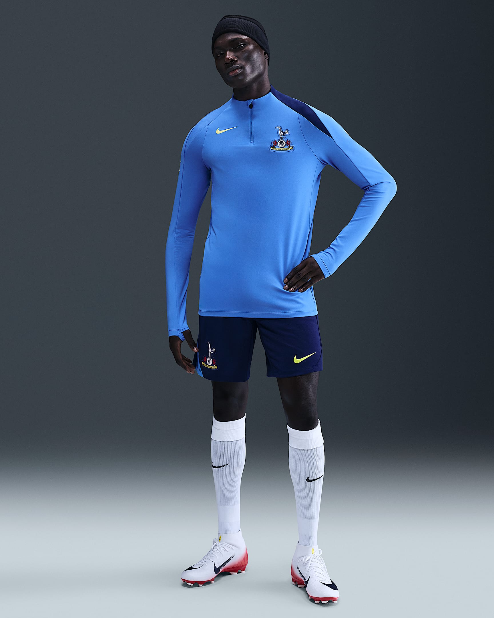 Tottenham Hotspur Strike Third Men's NIke Dri-FIT Total 90 Football Knit Shorts - Blue Void/Pacific Blue/Dynamic Yellow