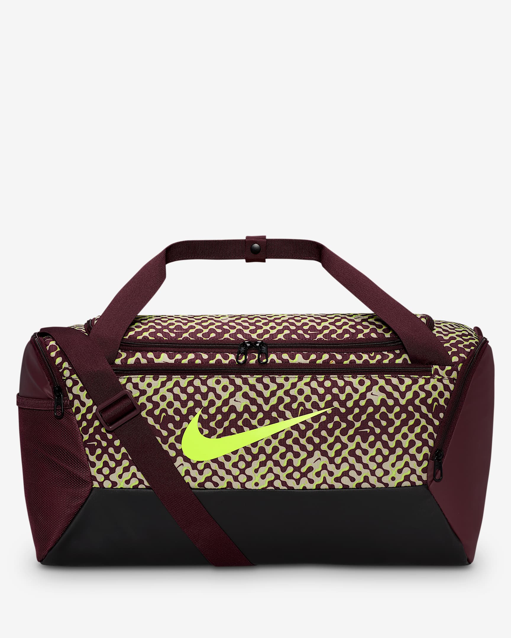 Borsone piccolo Nike Brasilia (41 l) - Burgundy Crush/Nero/Volt