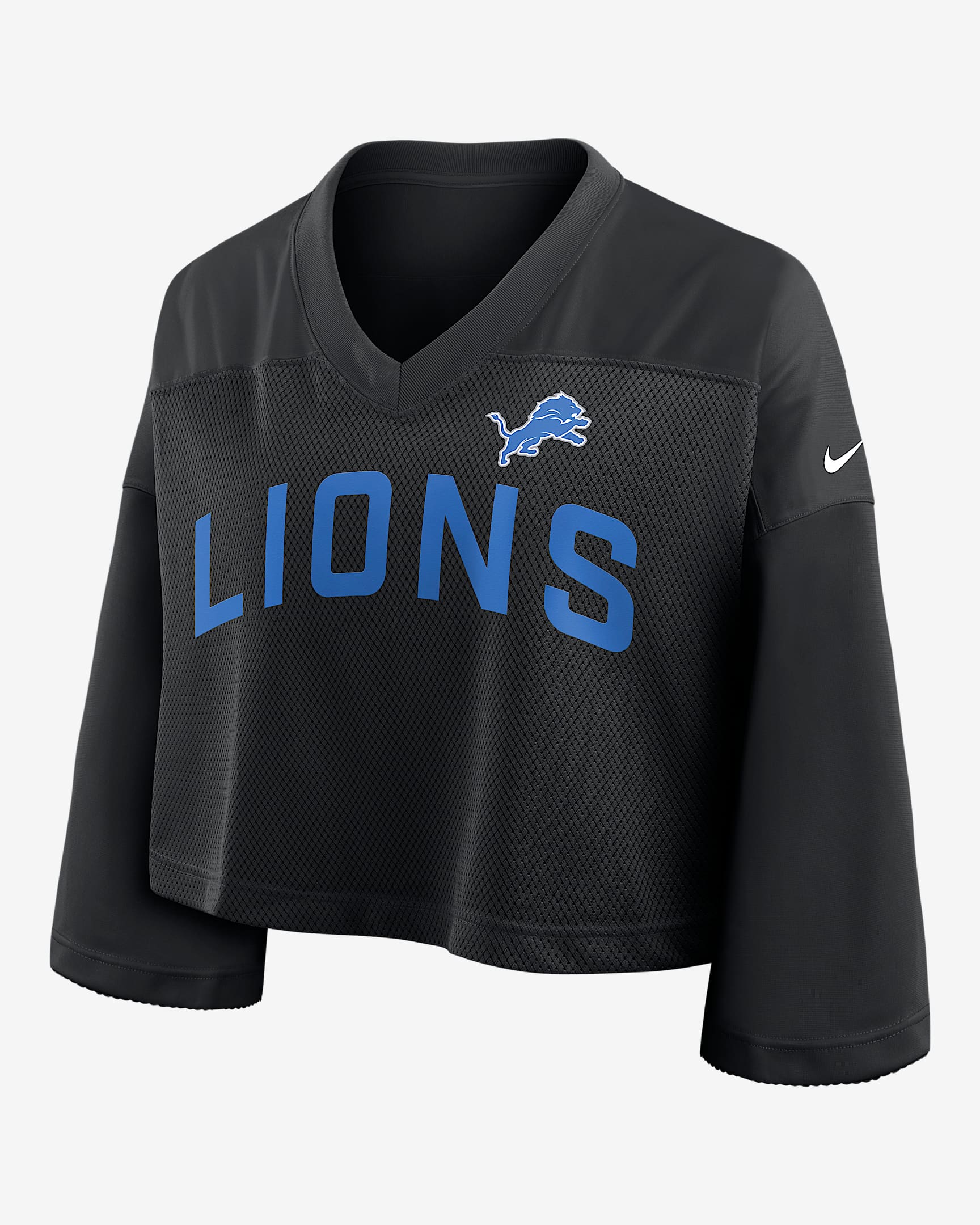 Detroit Lions Wide Receiver Jersey Fashion Women's Nike Dri-FIT NFL Cropped Top - Black