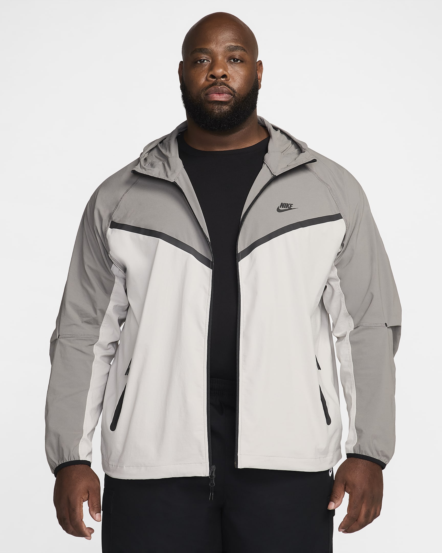 Nike Tech Webjacke (Herren) - Light Iron Ore/Flat Pewter/Schwarz