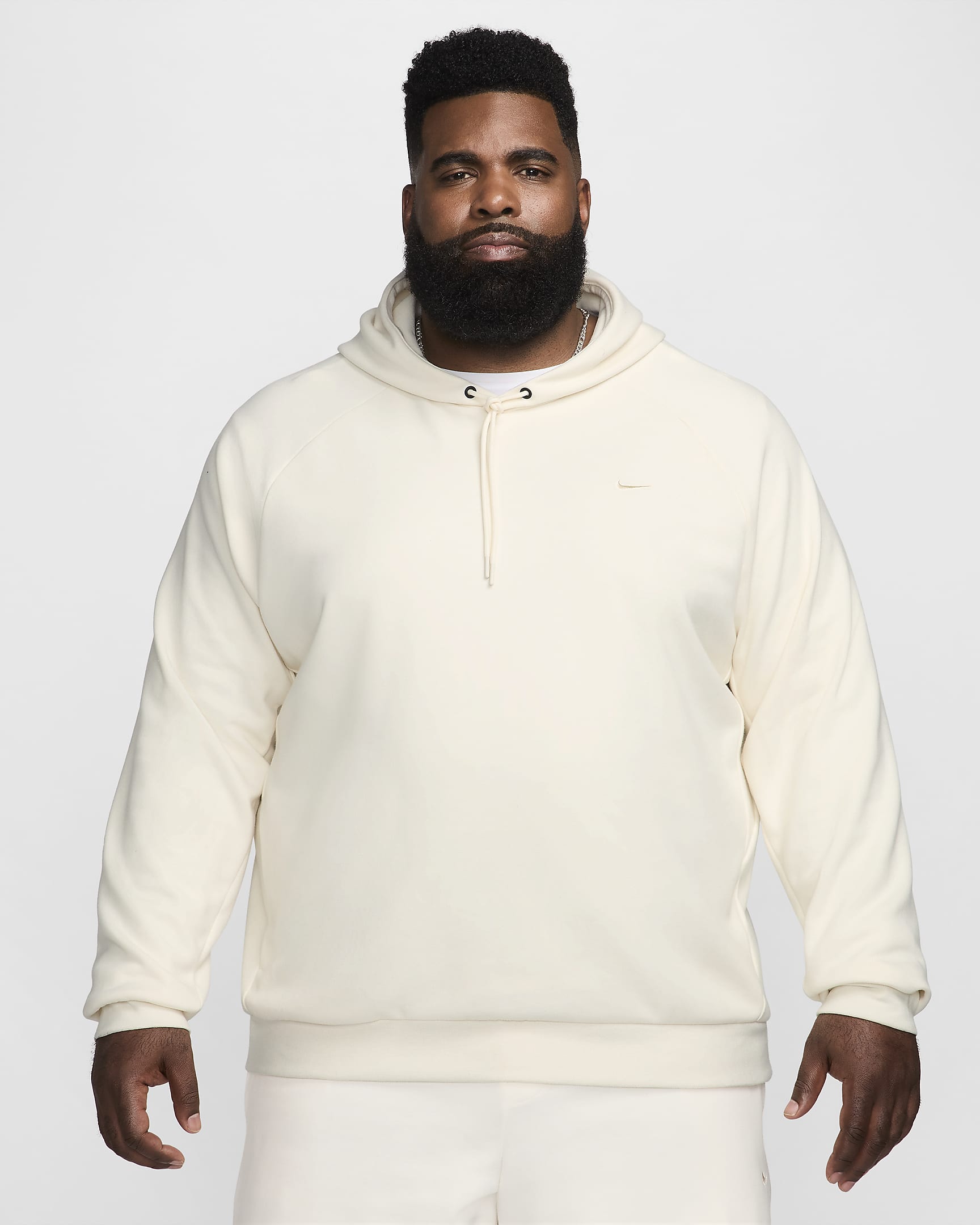 Nike Primary Men's Dri-FIT UV Pullover Versatile Hoodie - Pale Ivory/Pale Ivory