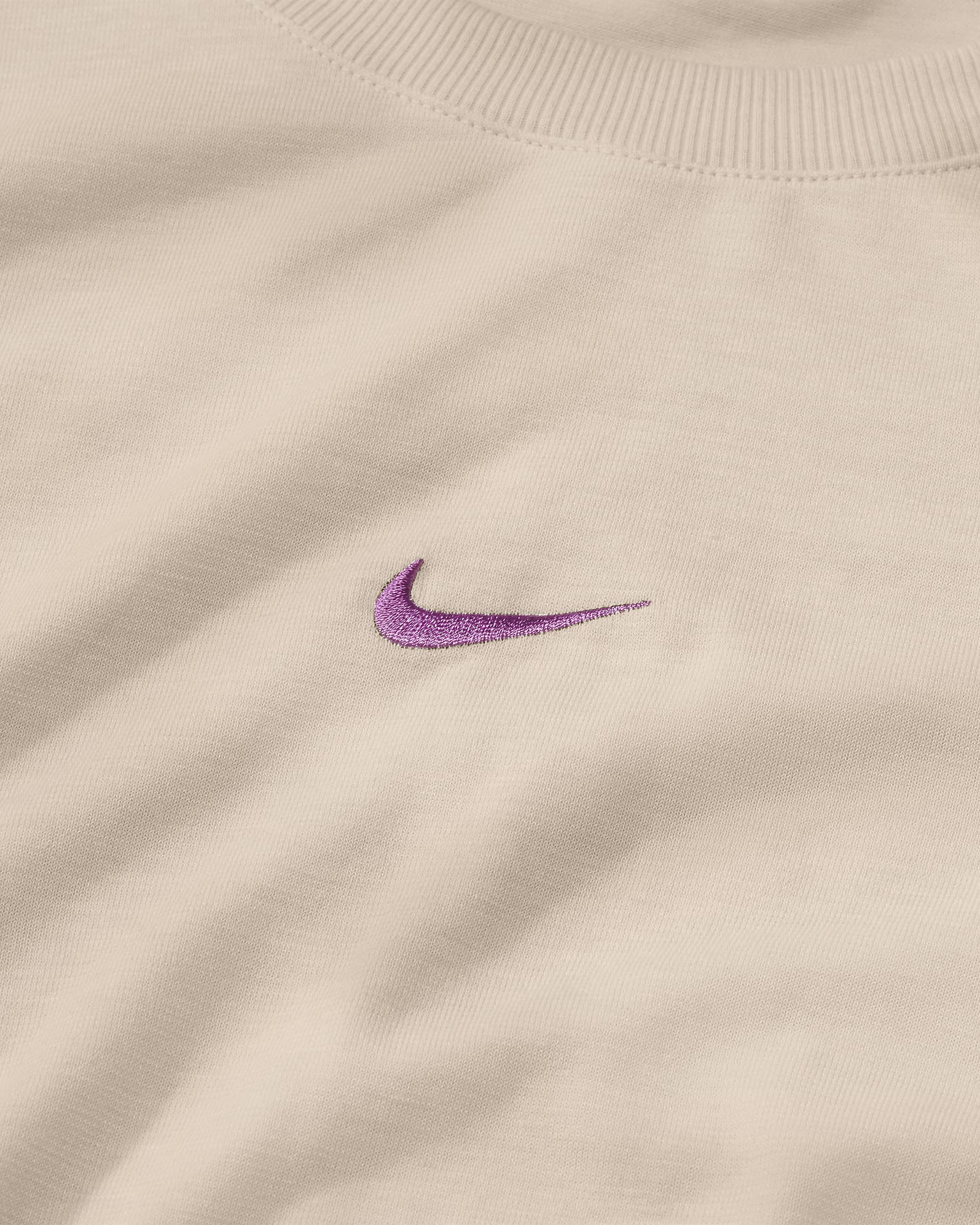 Nike One Relaxed Women's Dri-FIT Short-Sleeve Top - Sanddrift/Viotech