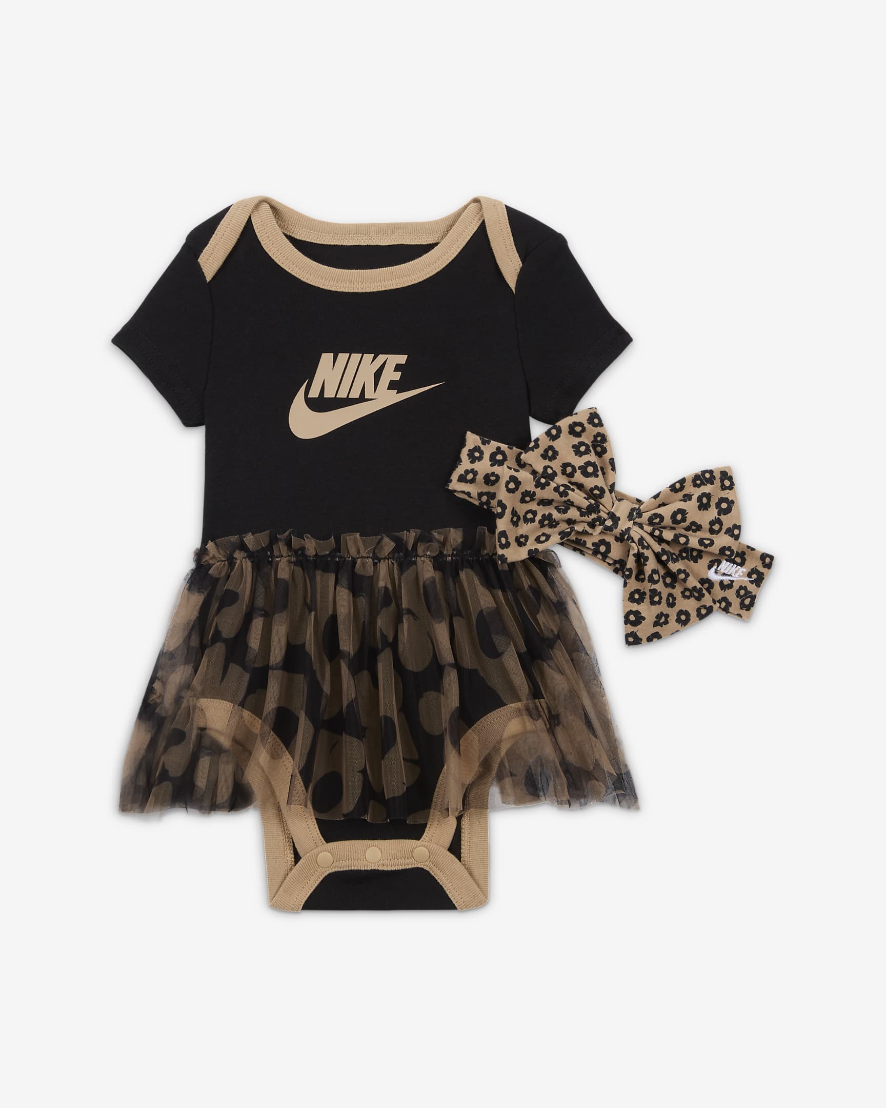 Nike Your Move Baby (0-9M) 2-Piece Tutu Bodysuit and Headband - Black