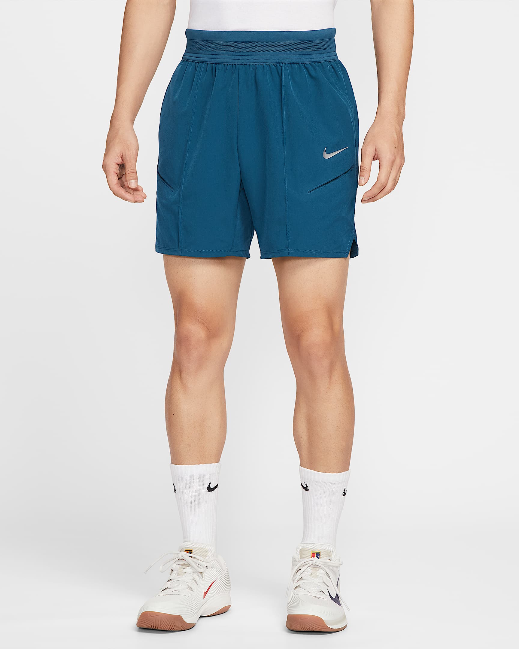 NikeCourt Slam 男款 Dri-FIT 6" 網球短褲 - Blue Force