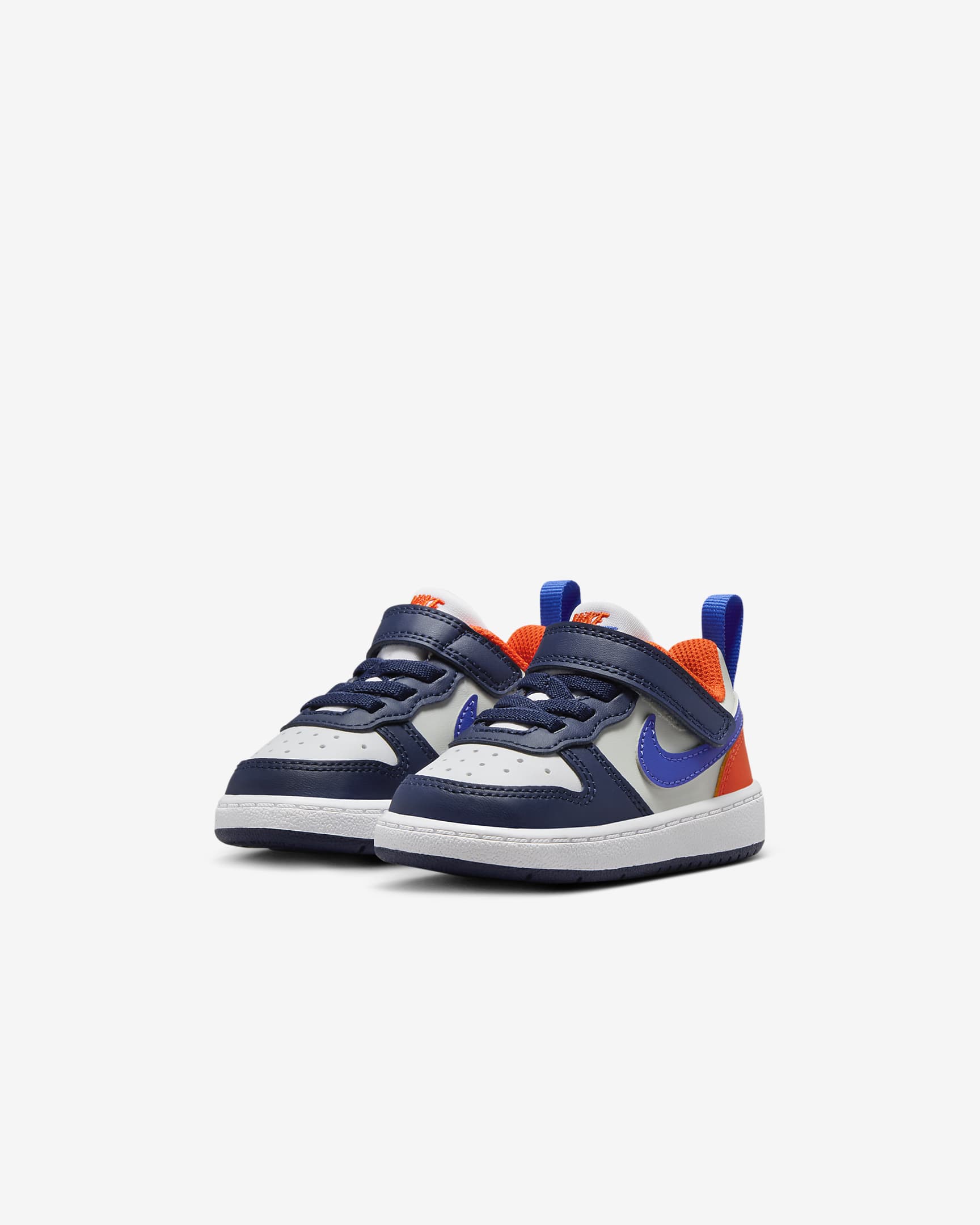 Nike Court Borough Low Recraft Baby/Toddler Shoes - Midnight Navy/Team Orange/Light Silver/Hyper Royal