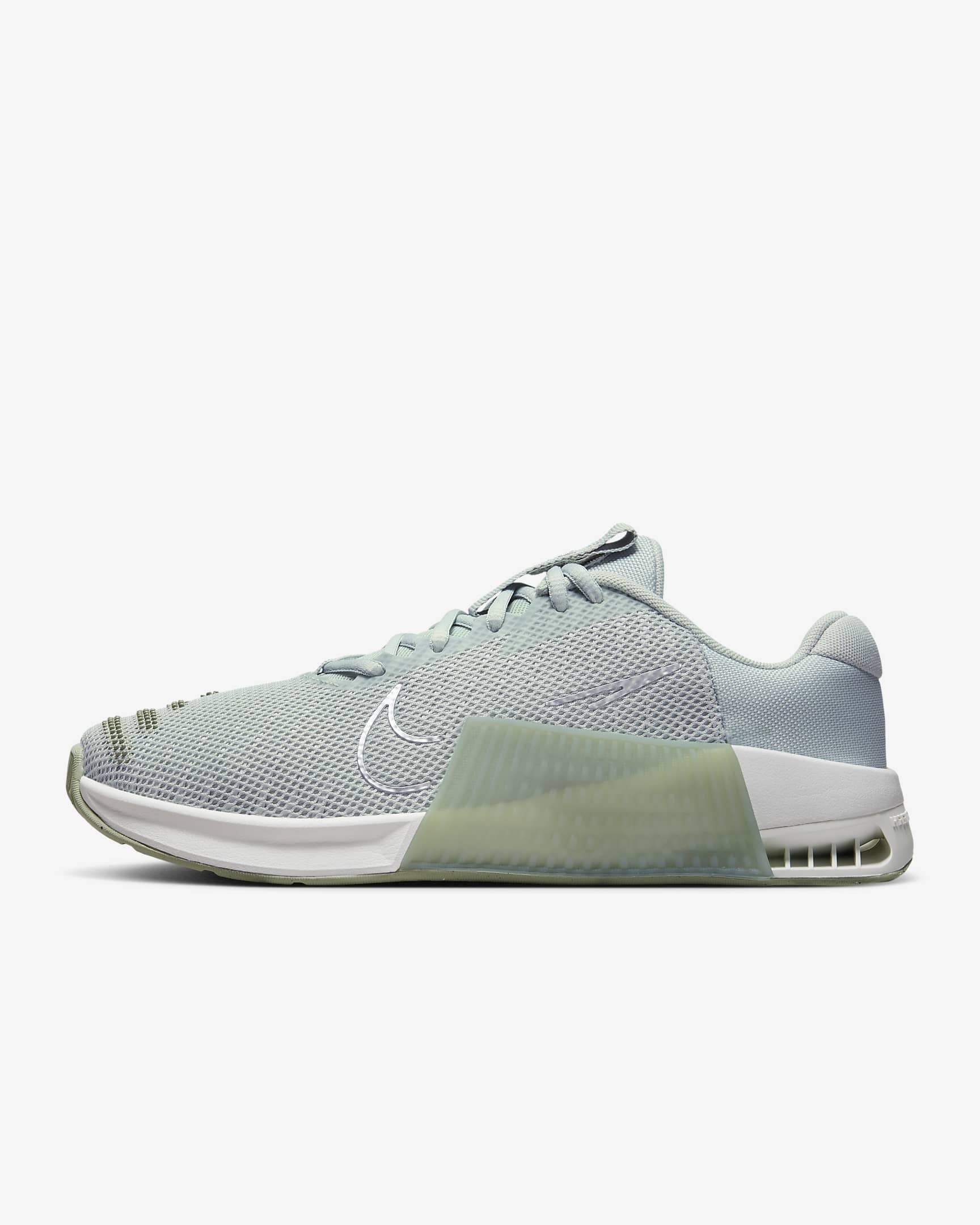 Nike Metcon 9-træningssko til kvinder - Light Silver/Summit White/Jade Horizon/Metallic Silver