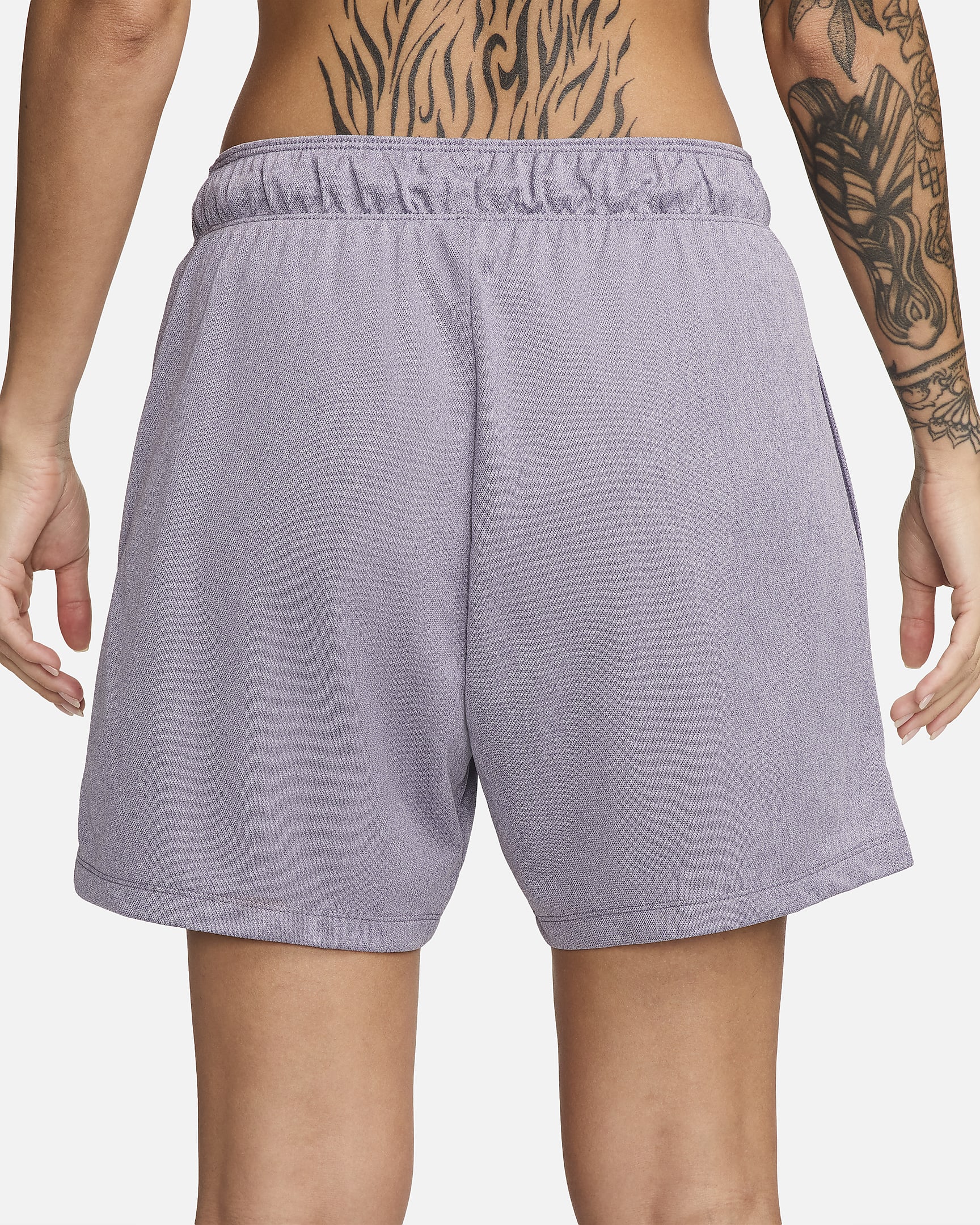 Nike Attack Women's Dri-FIT Fitness Mid-Rise 8cm (approx.) Unlined Shorts - Daybreak/Heather/Lilac Bloom