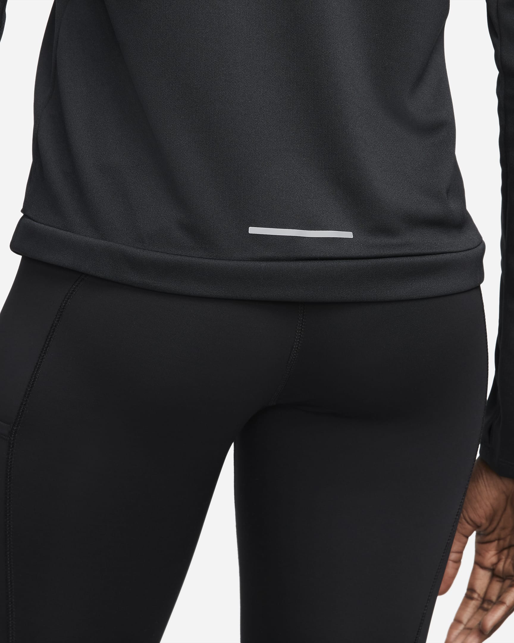 Nike Dri-FIT Pacer Damen-Pullover mit Viertelreißverschluss - Schwarz