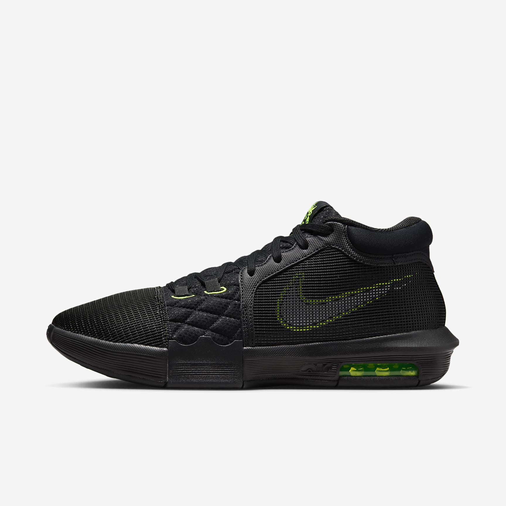 Nike LeBron Witness 8 Basketball Shoe Nike LeBron Witness 8 TB Black White Men main image 2