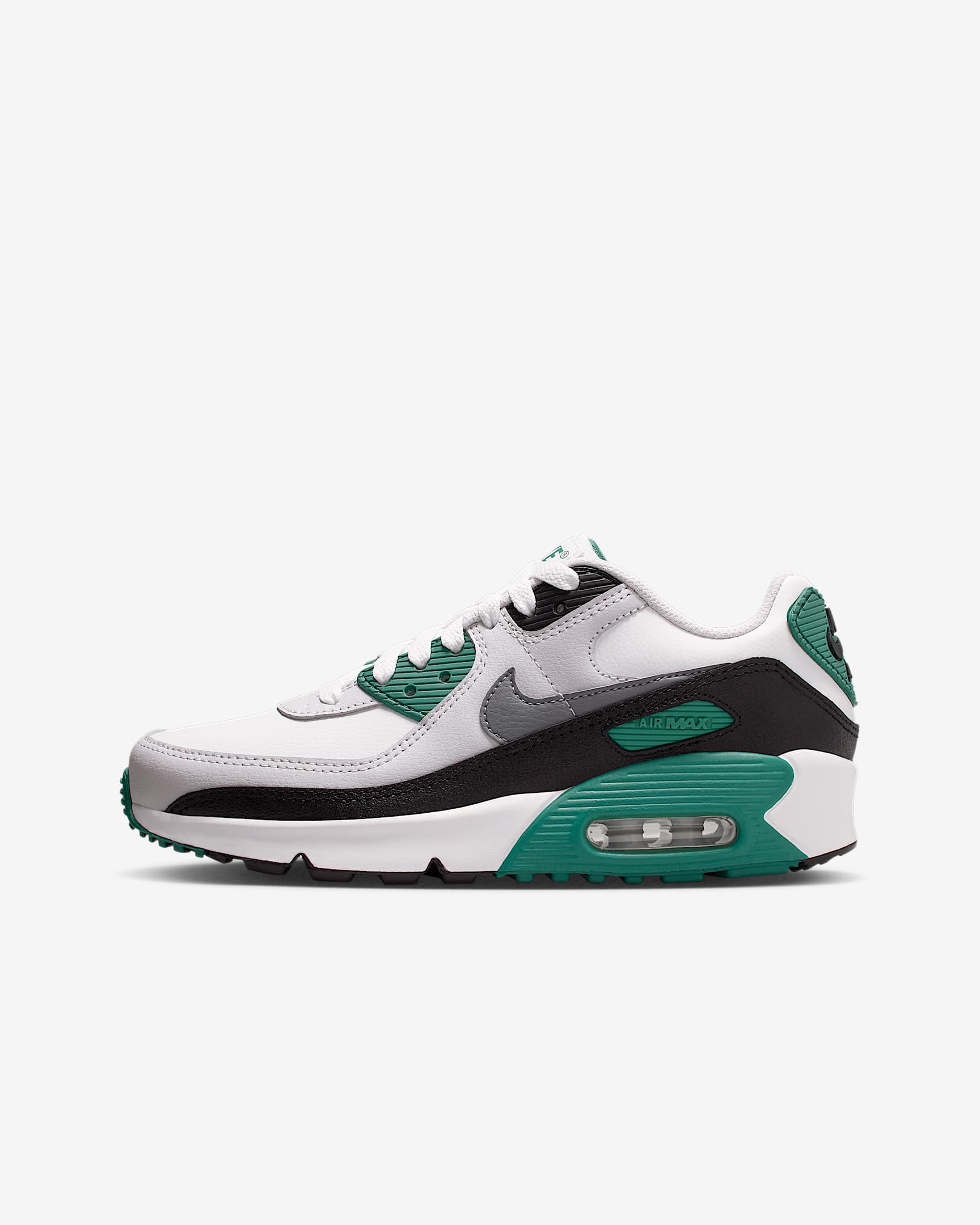 Nike Air Max 90 LTR Older Kids' Shoes - Evergreen Aura/Summit White/Vast Grey/Cool Grey