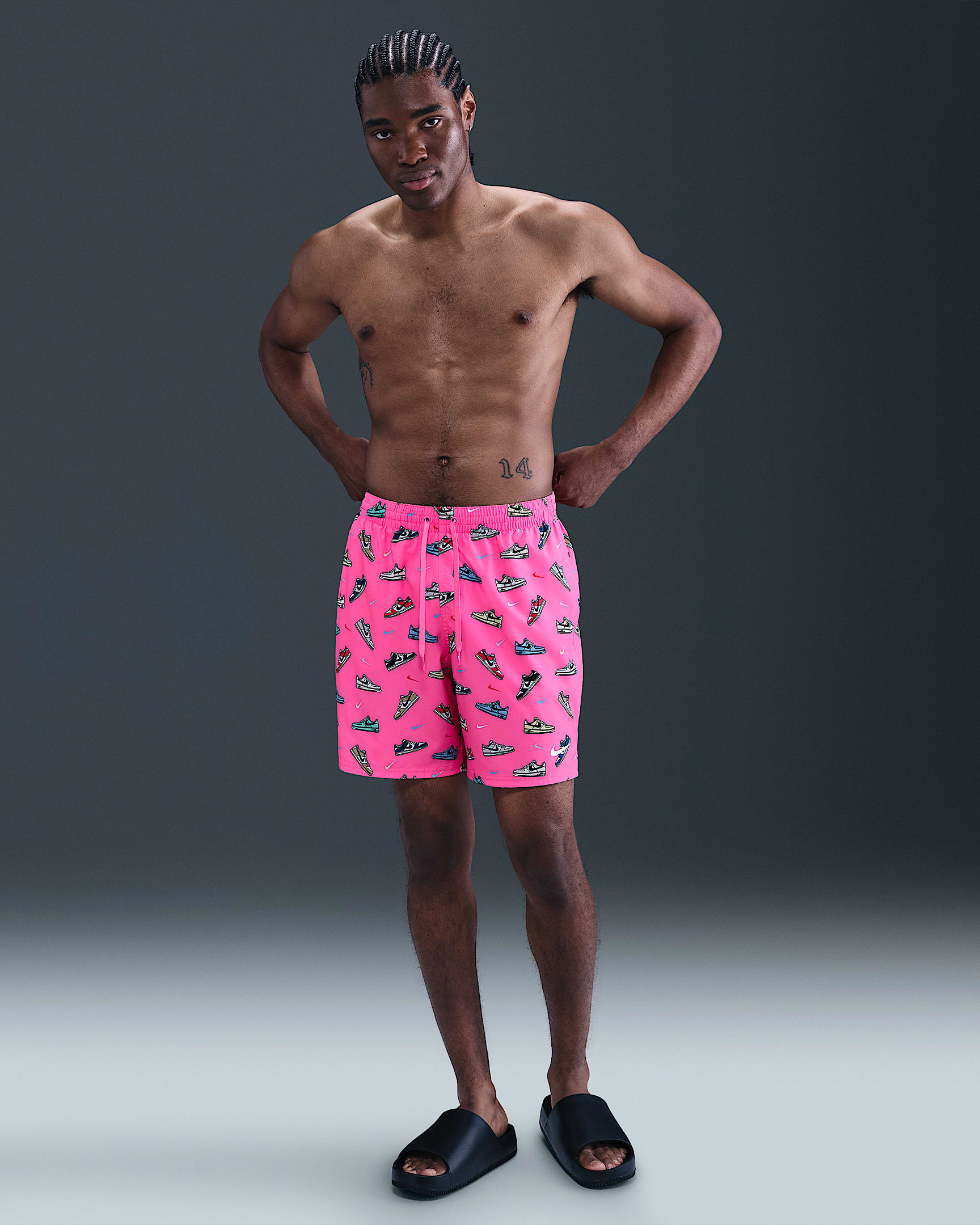 Nike Swim Breaker Men's 7" Brief-Lined Volley Shorts - Pinksicle