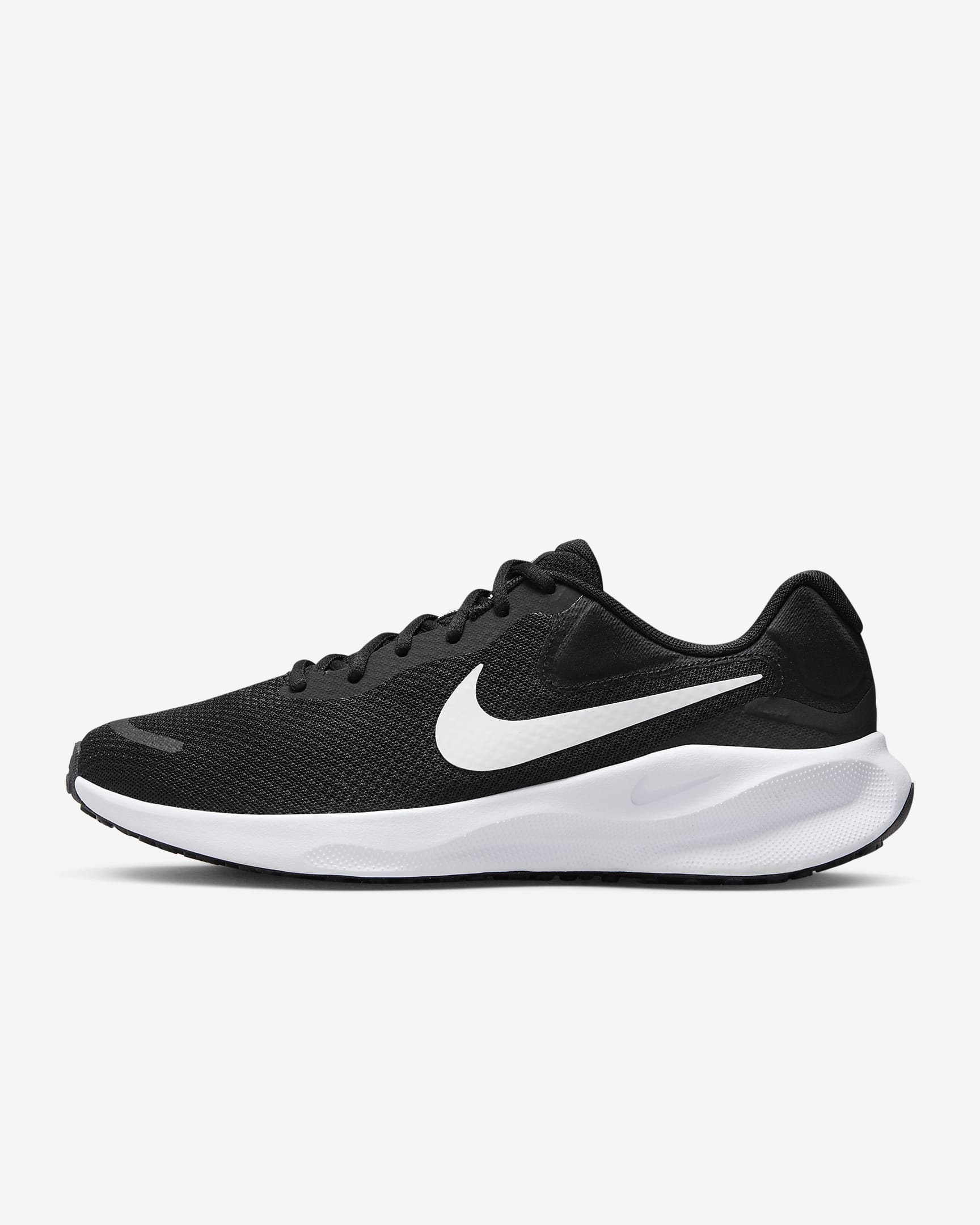 รองเท้าวิ่งโร้ดรันนิ่งผู้ชาย Nike Revolution 7 - ดำ/ขาว