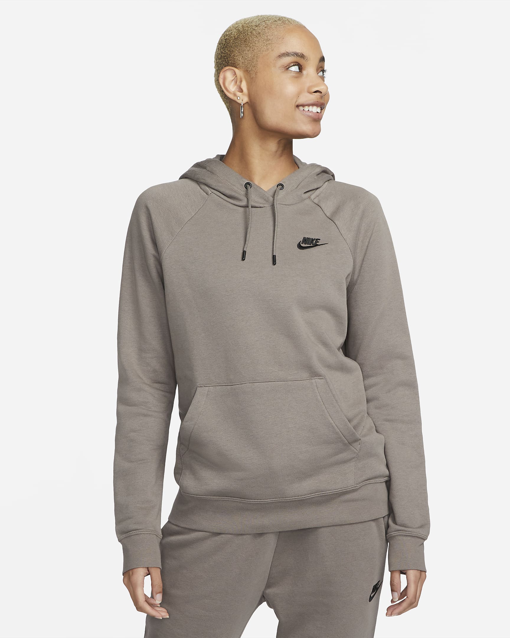 nike sportswear essential women's fleece pullover hoodie