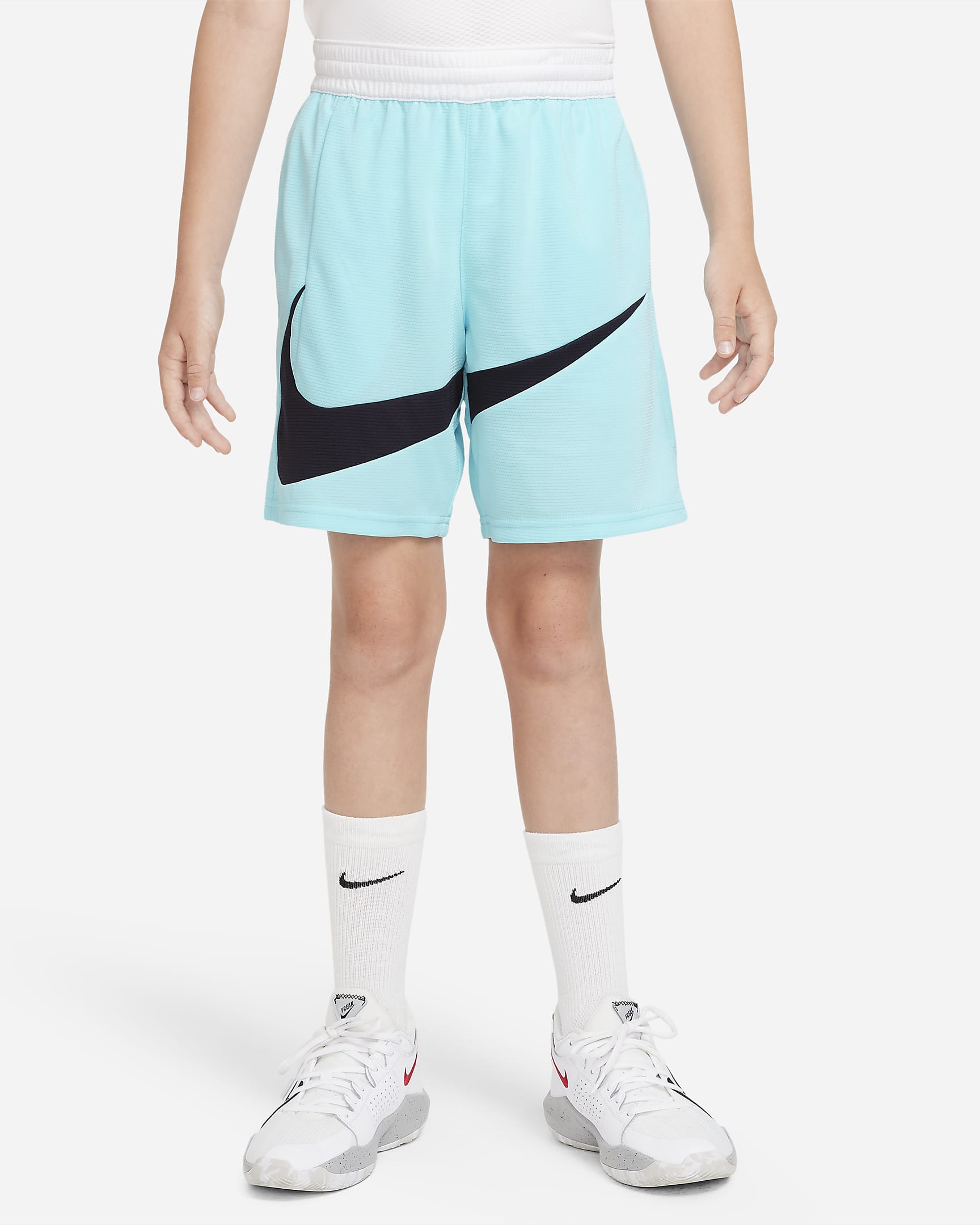 Nike Dri-FIT Older Kids' (Boys') Basketball Shorts - Copa/White/Cave Purple