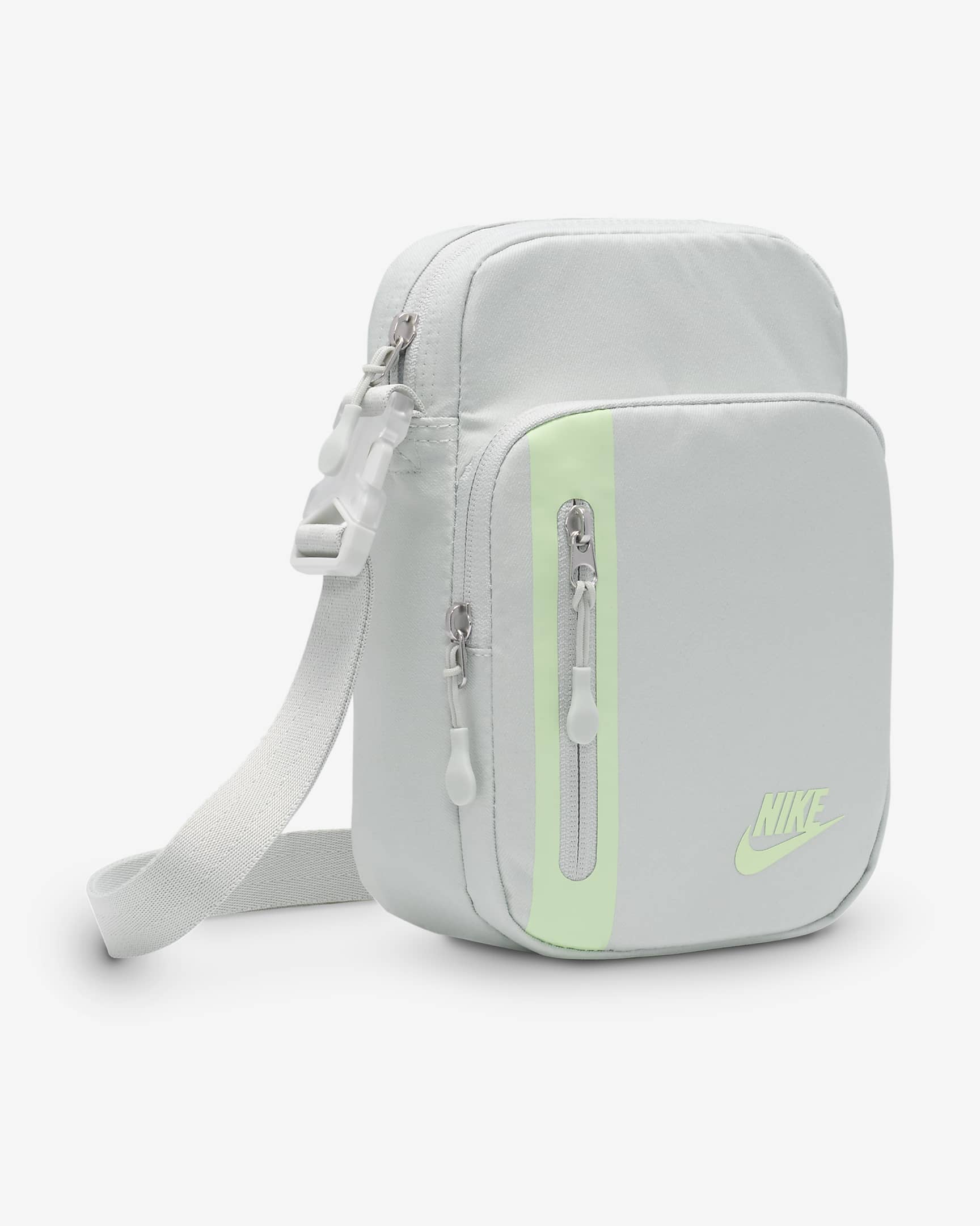 Nike Elemental Premium Crossbody-taske (4 L) - Light Silver/Light Silver/Vapor Green