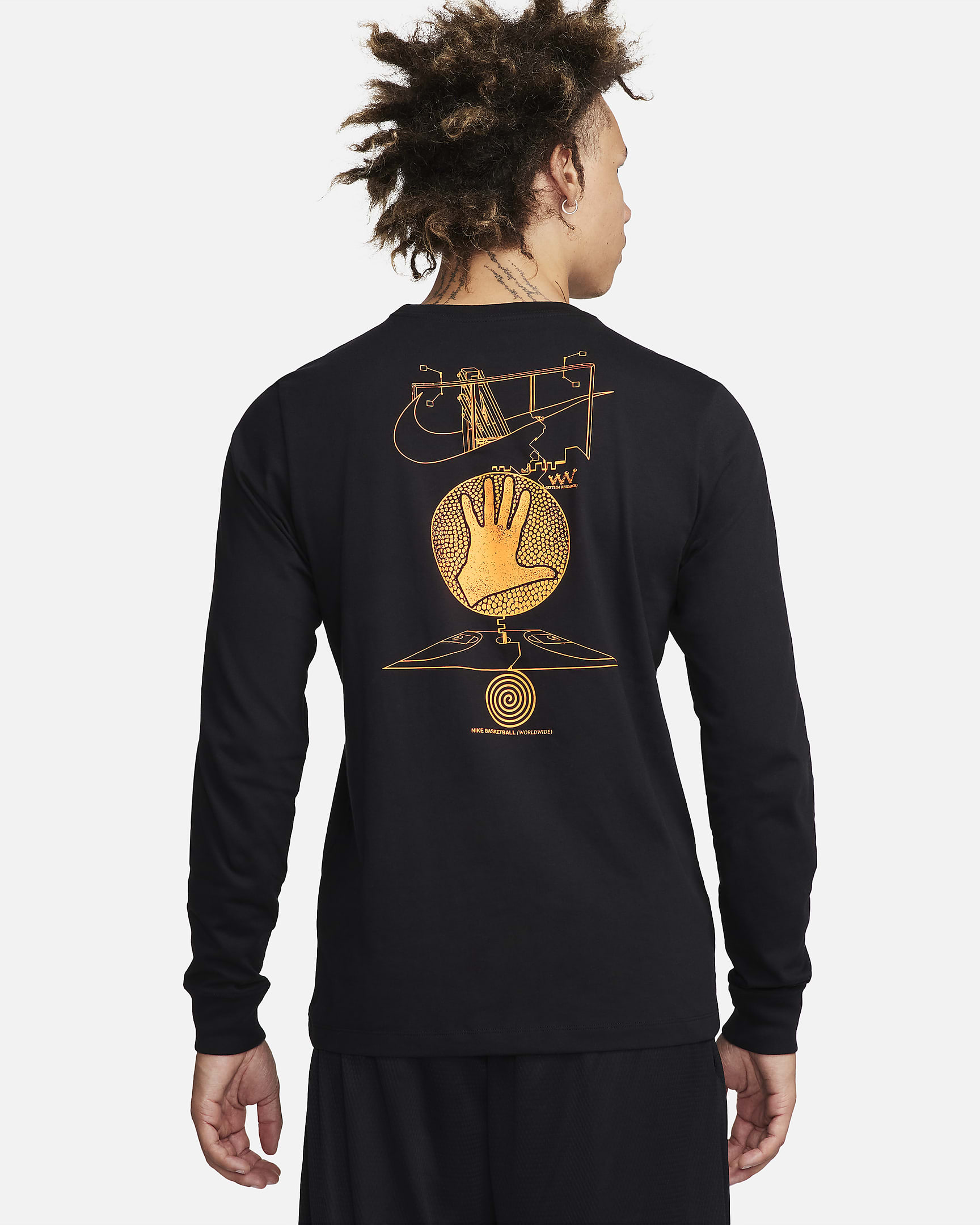 Nike Swoosh Men's Long-Sleeve Basketball T-Shirt. Nike CH