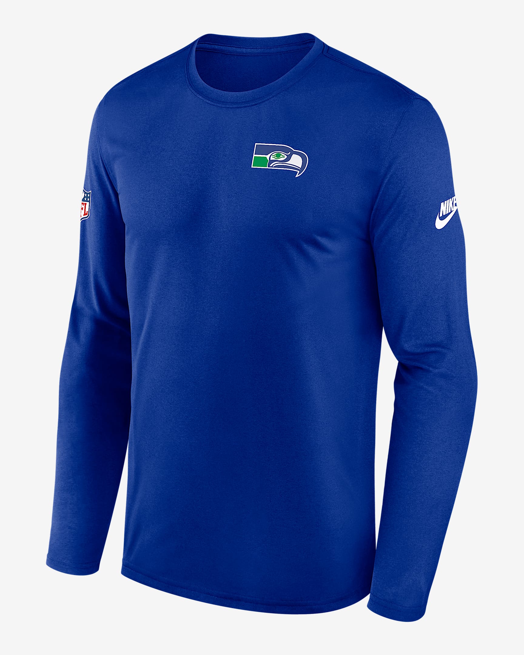 Playera de manga larga Nike Dri-FIT de la NFL para hombre Seattle Seahawks Alt Legend Small Logo - Royal