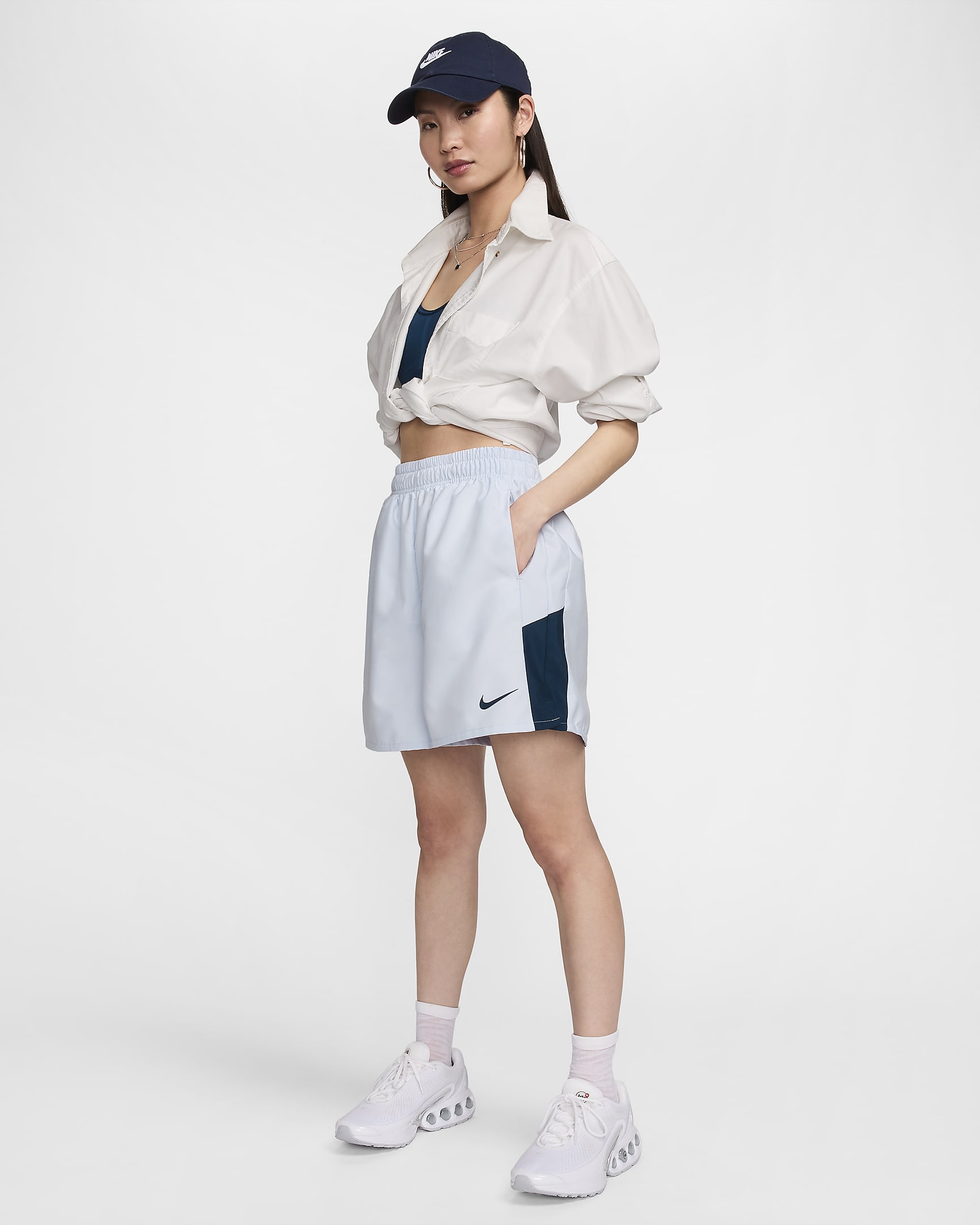 Shorts woven Nike Sportswear - Donna - Football Grey